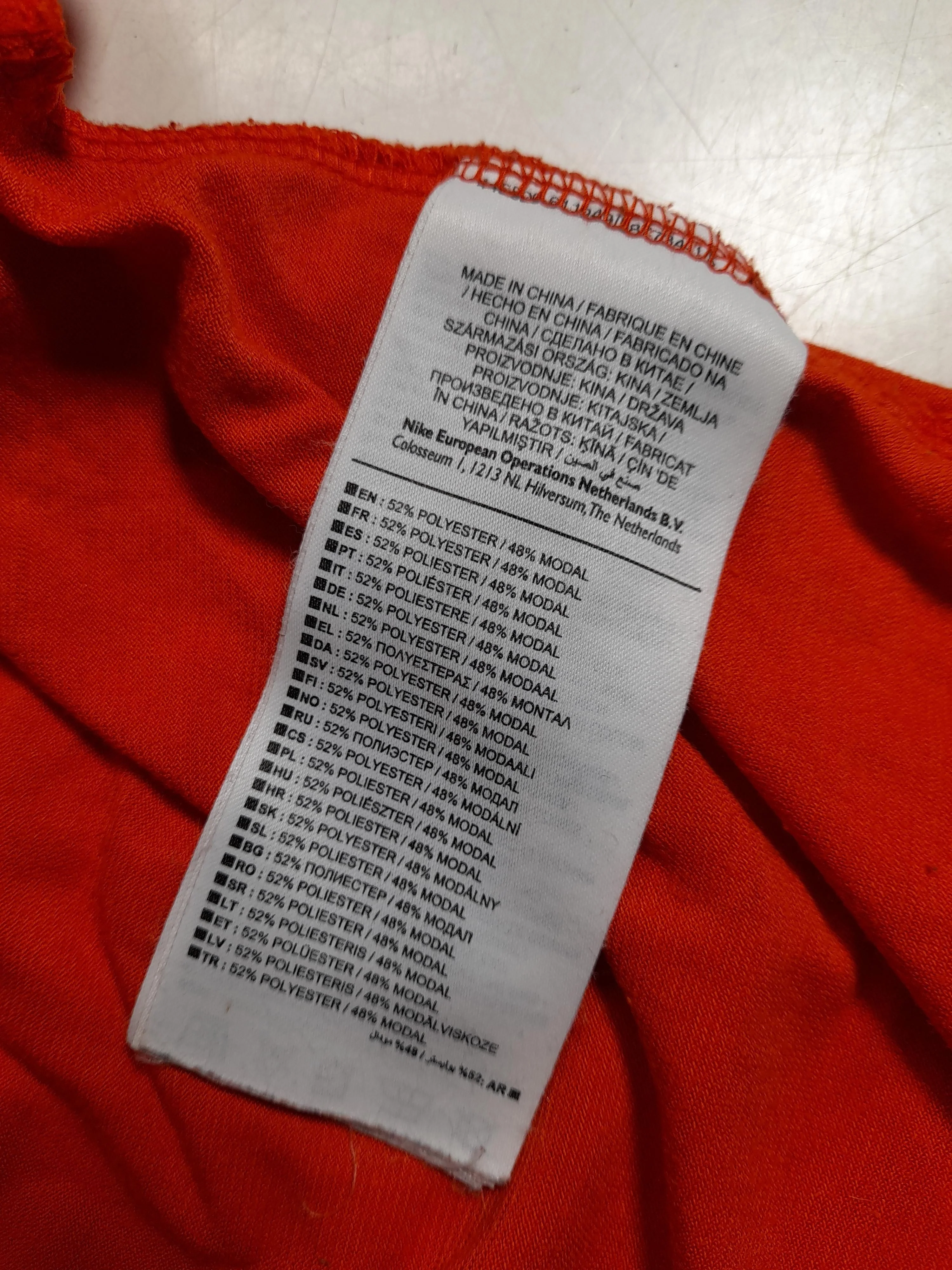 Nike Women's T-Shirt XS Orange Polyester with Lyocell Modal Basic - Image 6