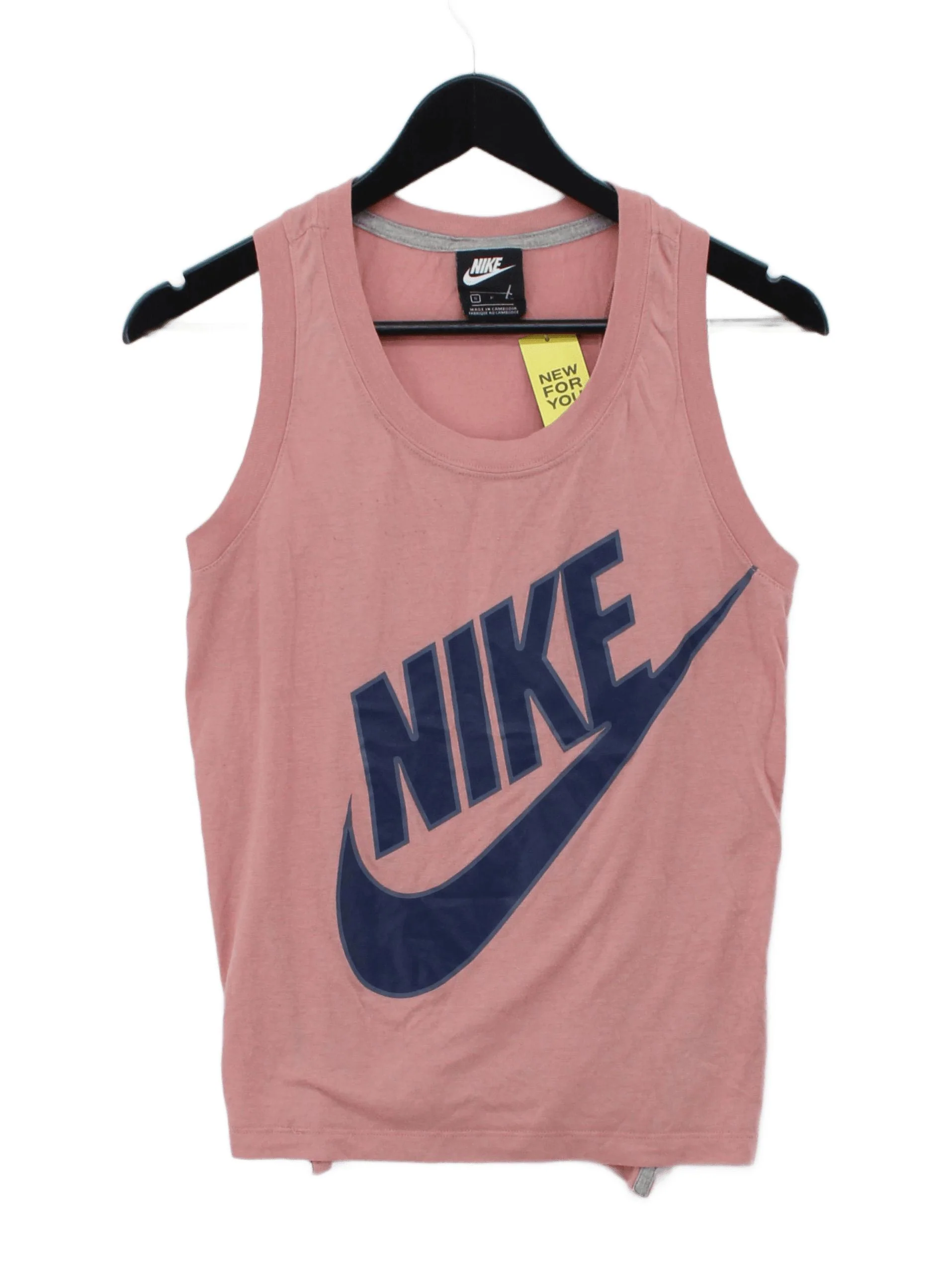 Nike Women's T-Shirt XS Pink Graphic 100% Other Sleeveless Basic
