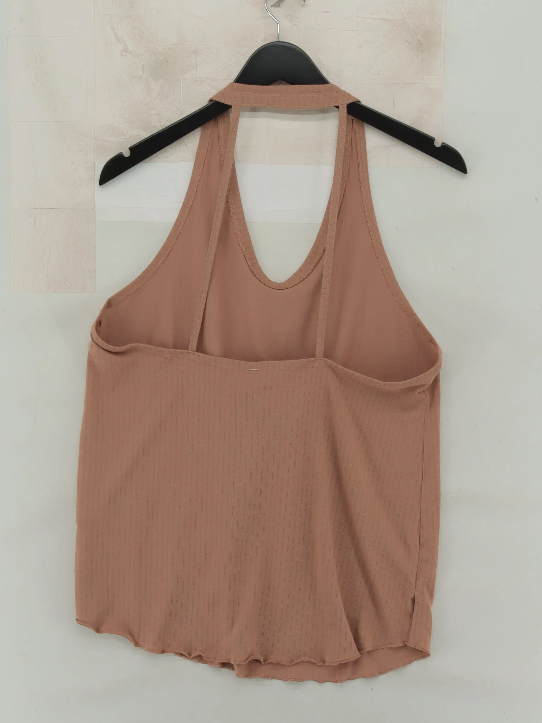 Nike Women's Top L Tan 100% Polyester Sleeveless V-Neck Basic - Image 2