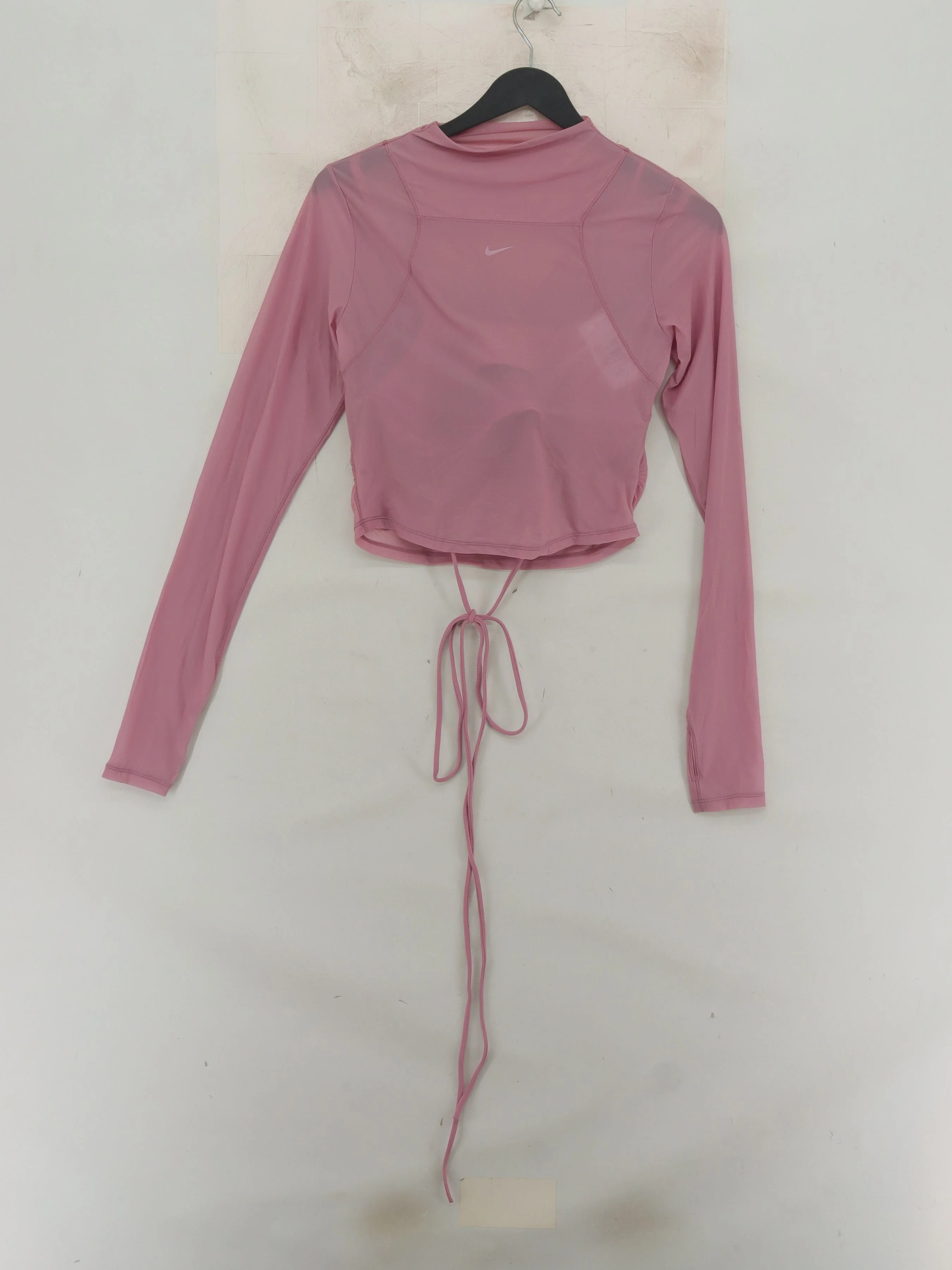 Nike Women's Top M Pink 100% Other Long Sleeve Mock Neck Basic - Image 2