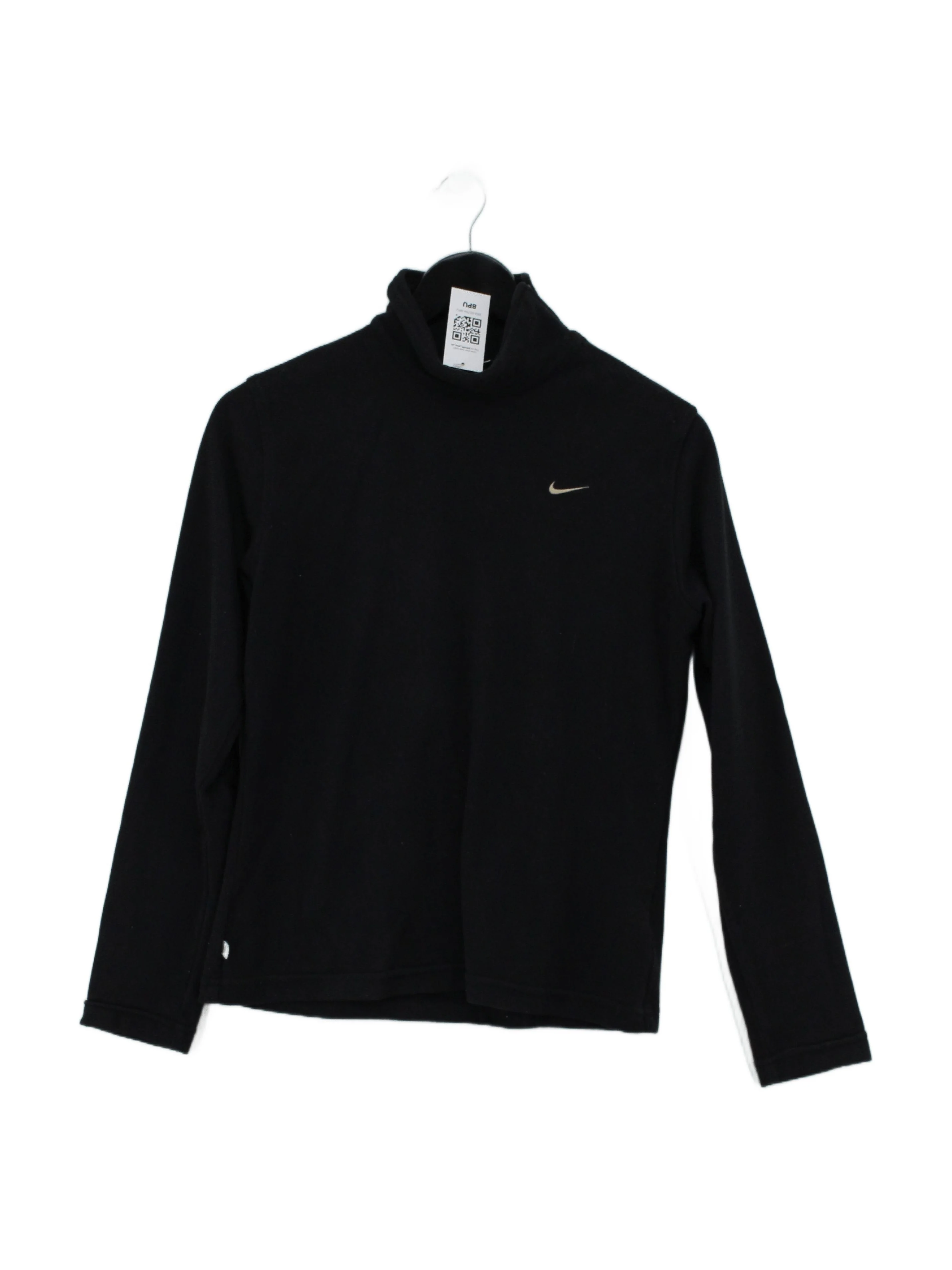Nike Women's Top S Black 100% Polyester Long Sleeve High Neck Basic