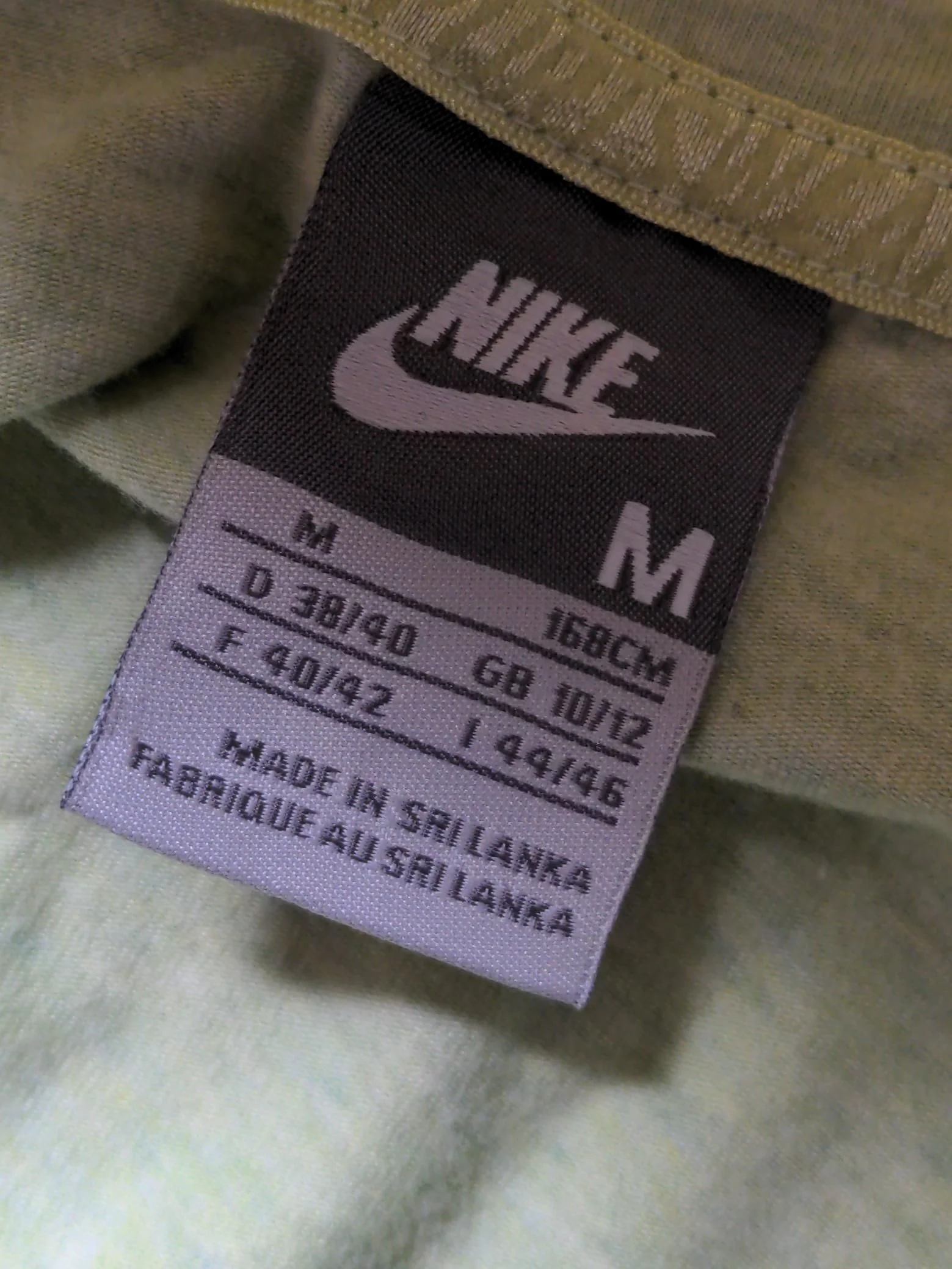 Nike Women's Top UK 10 Green Cotton with Elastane Sleeveless V-Neck Basic - Image 5