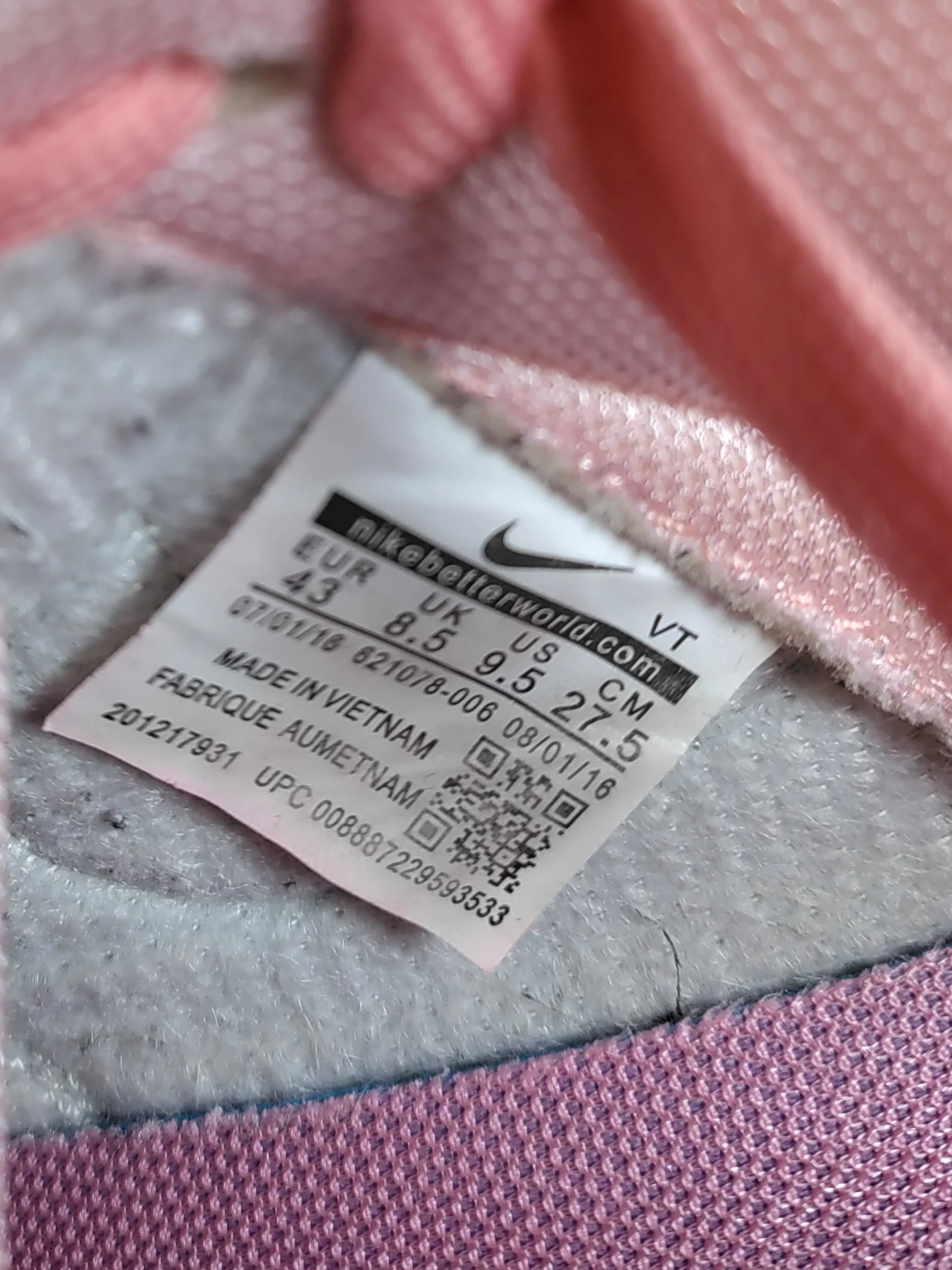 Nike Women's Trainers 621078-006 UK8.5 EU43 US9.5 in Pink - Image 10
