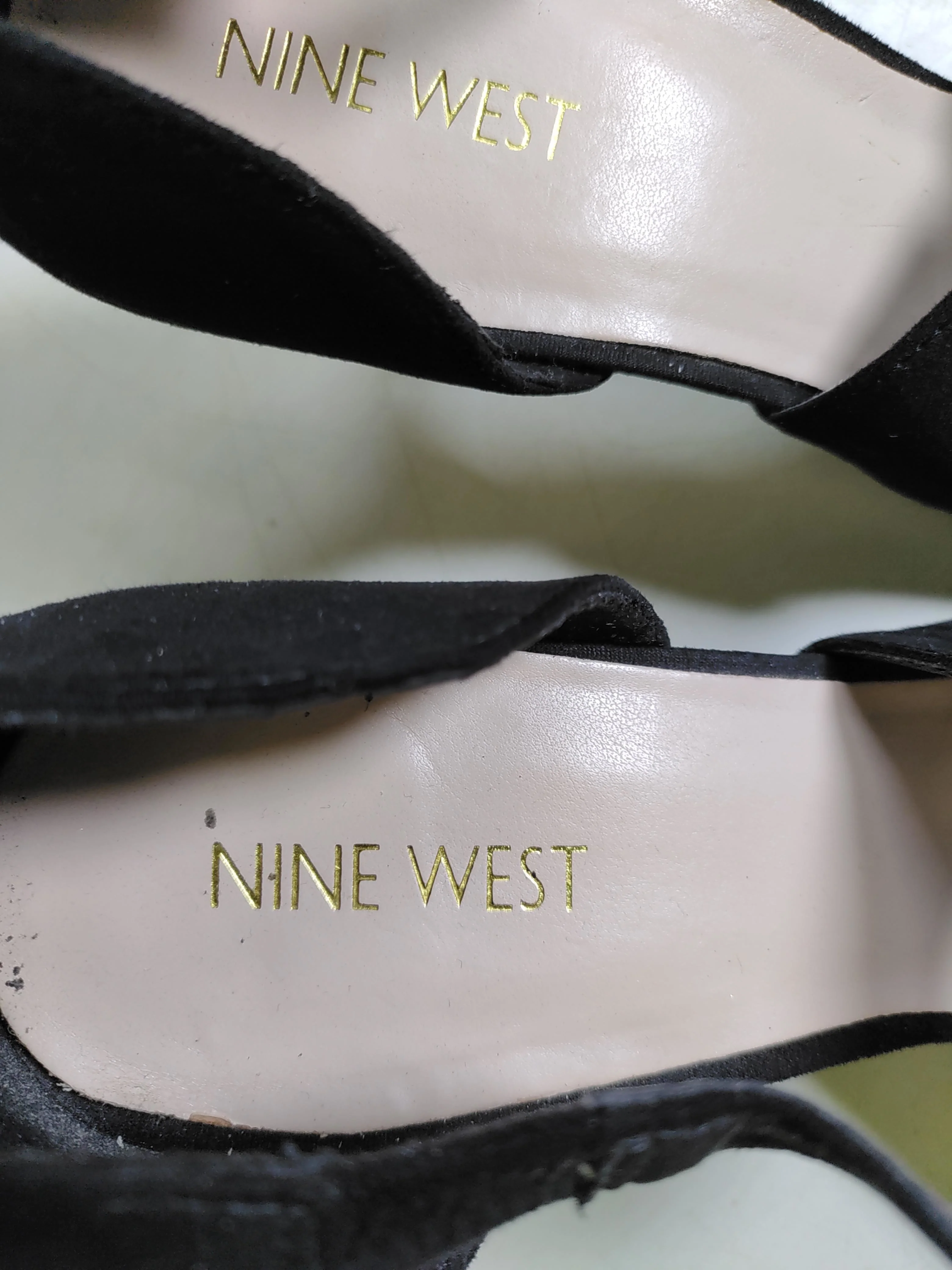 Nine West Women's Heels UK 10 Black 100% Suede Court - Image 10