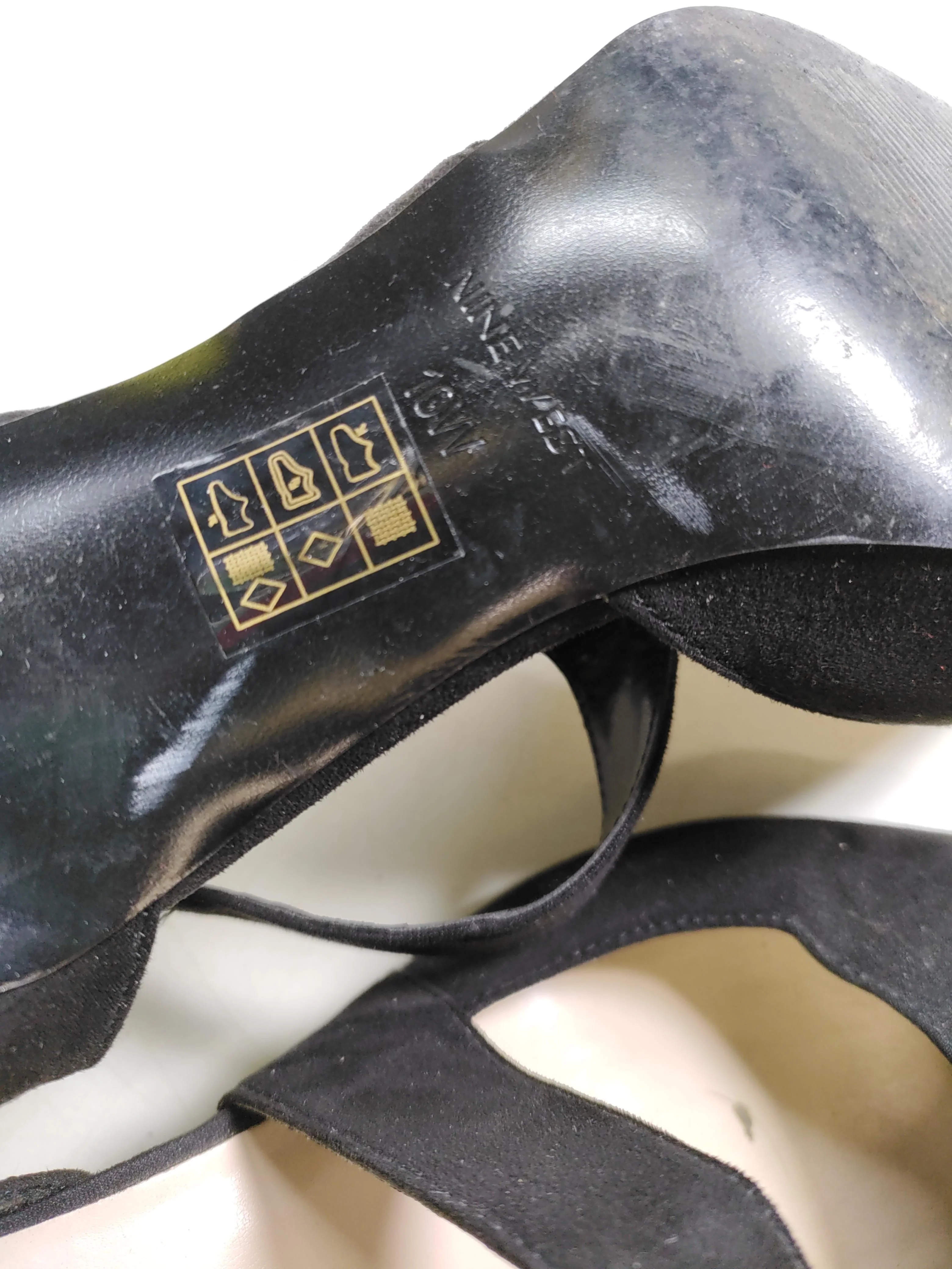 Nine West Women's Heels UK 10 Black 100% Suede Court - Image 11