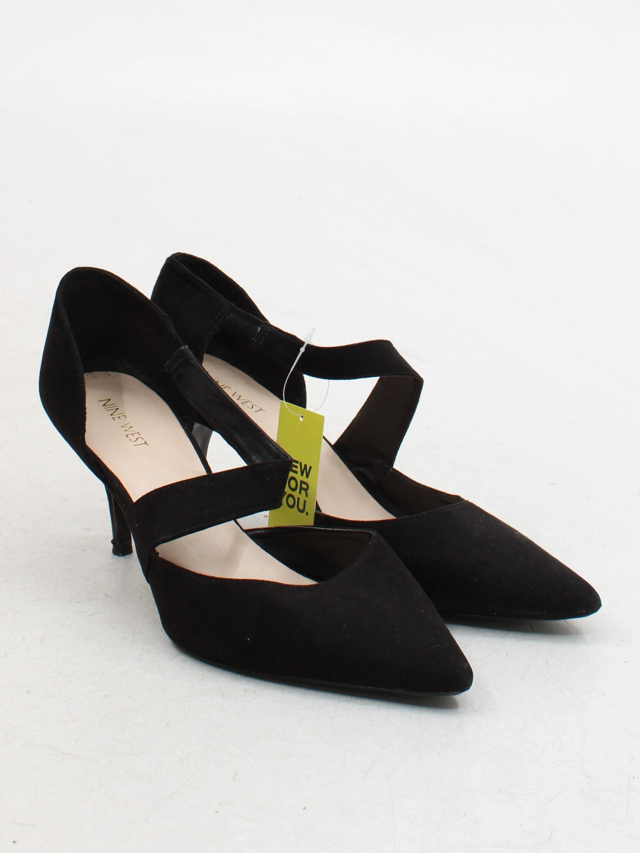 Nine West Women's Heels UK 10 Black 100% Suede Court - Image 4