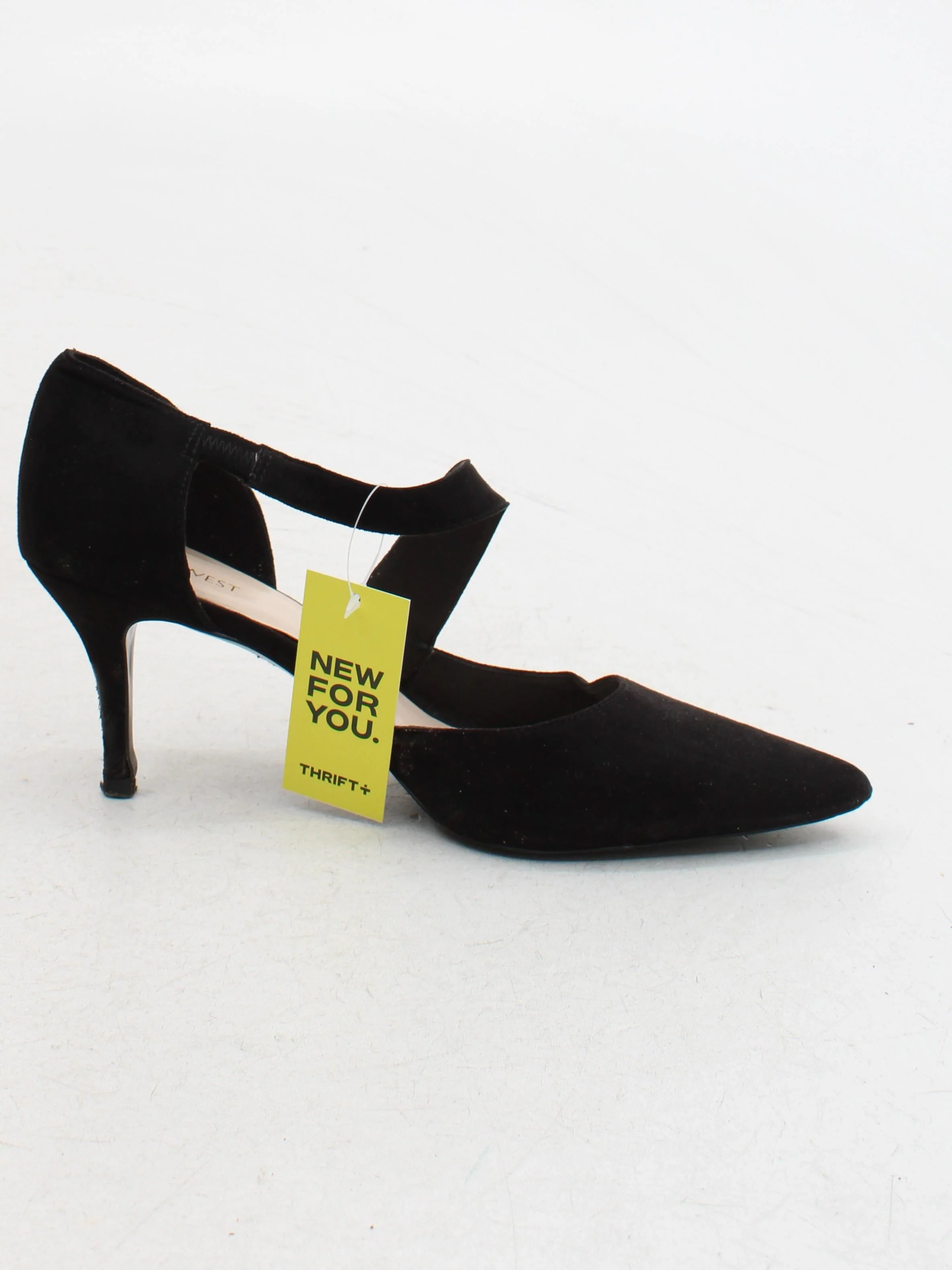 Nine West Women's Heels UK 10 Black 100% Suede Court - Image 5