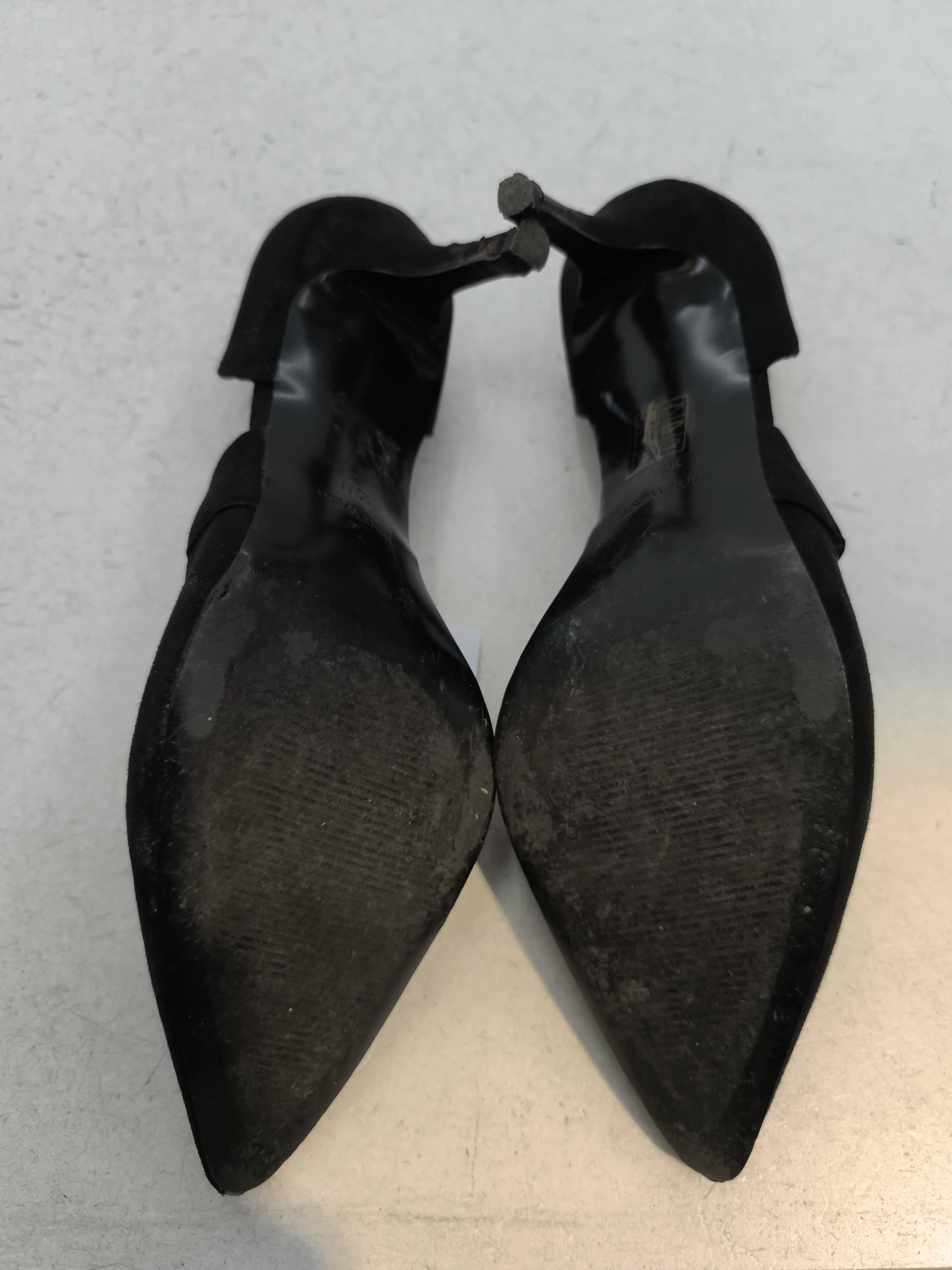 Nine West Women's Heels UK 10 Black 100% Suede Court - Image 7