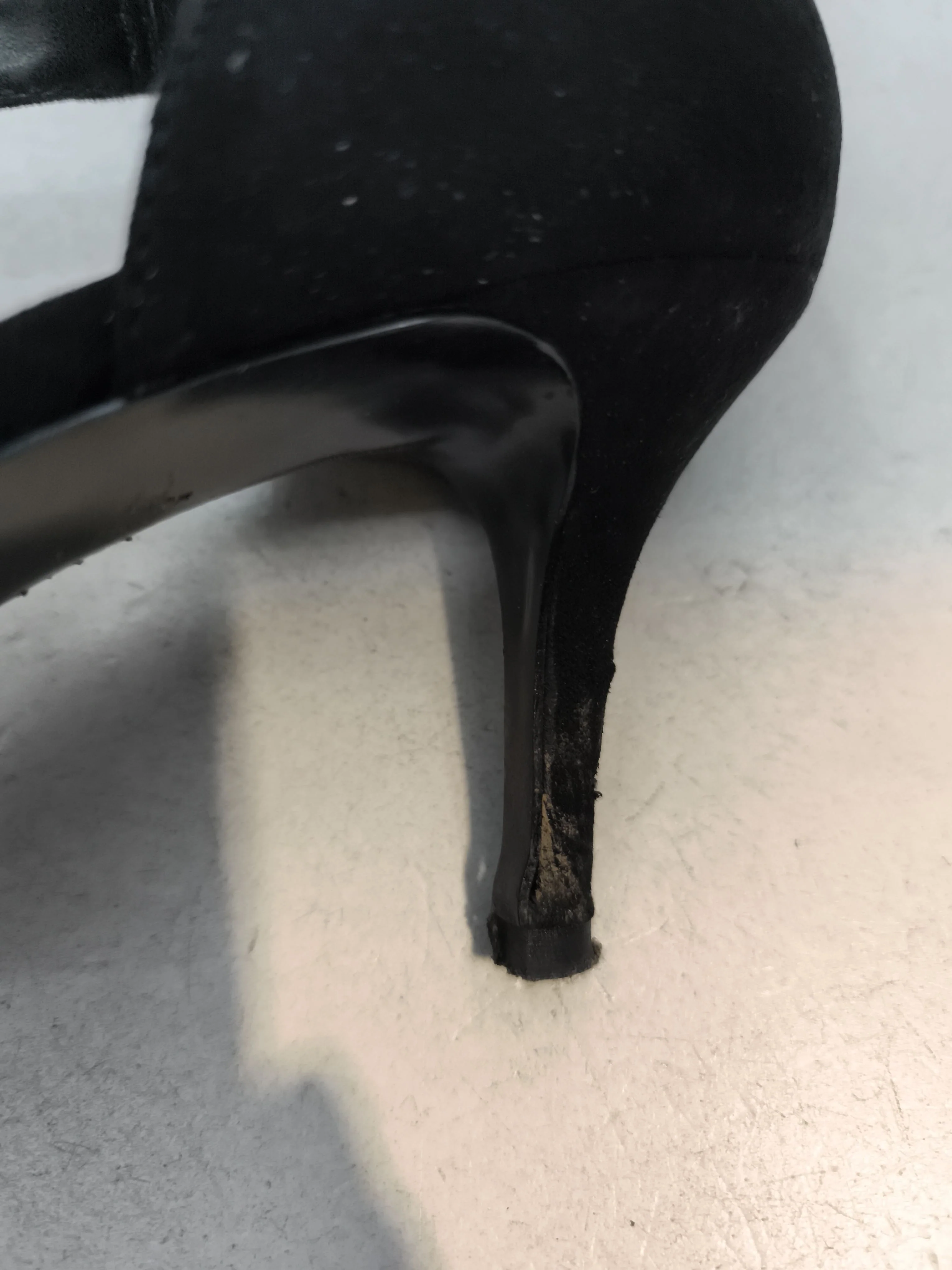 Nine West Women's Heels UK 10 Black 100% Suede Court - Image 8