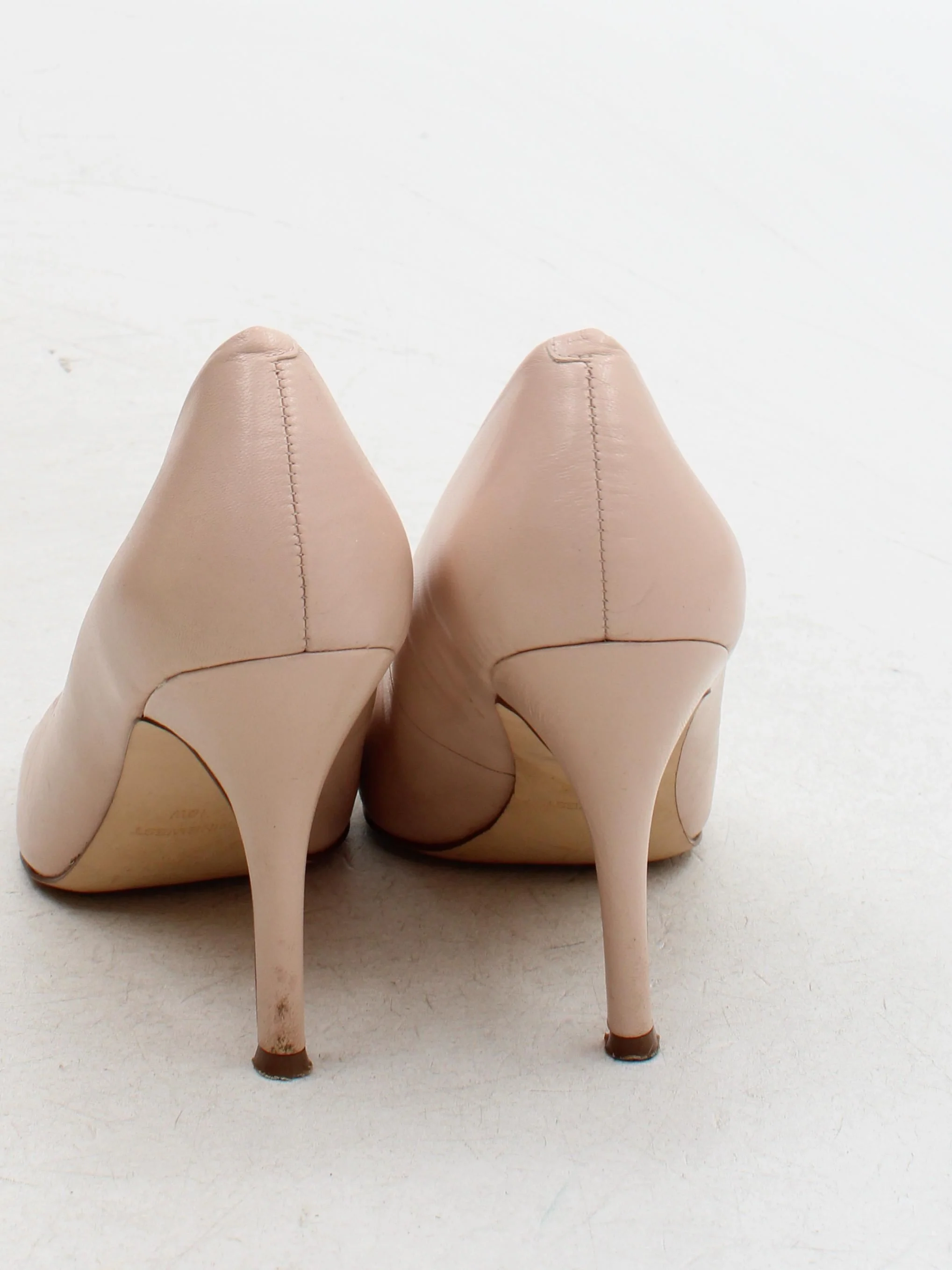 Nine West Women's Heels UK 10 Cream 100% Leather Court - Image 3