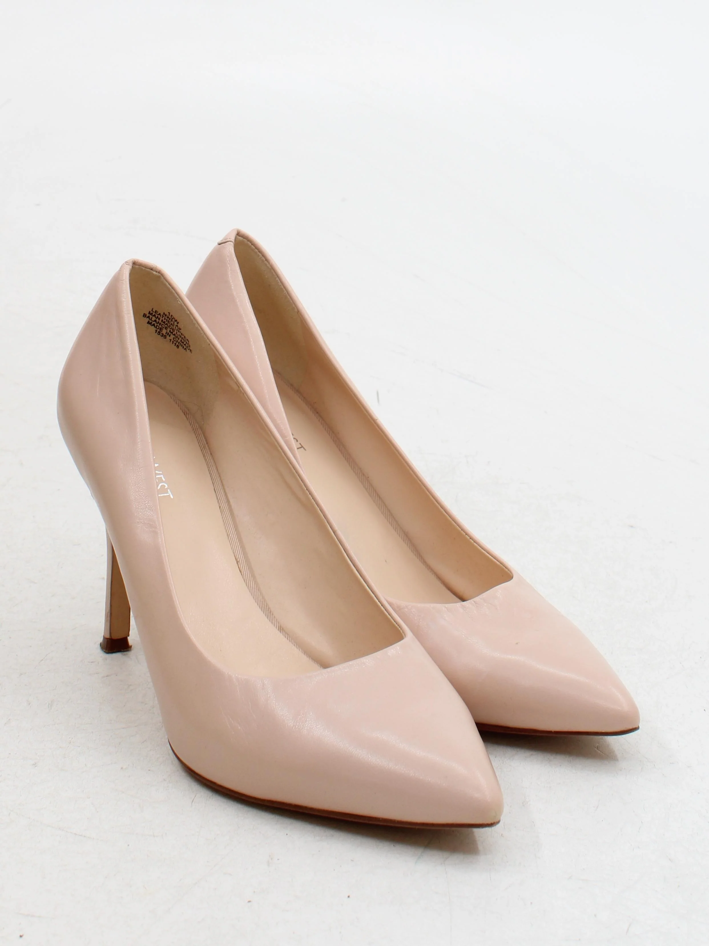Nine West Women's Heels UK 10 Cream 100% Leather Court - Image 4