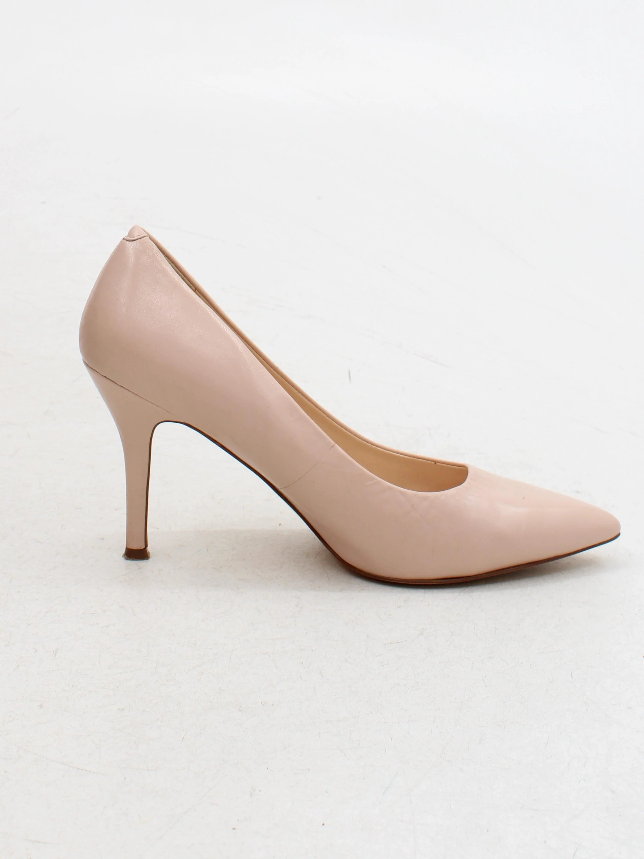 Nine West Women's Heels UK 10 Cream 100% Leather Court - Image 5