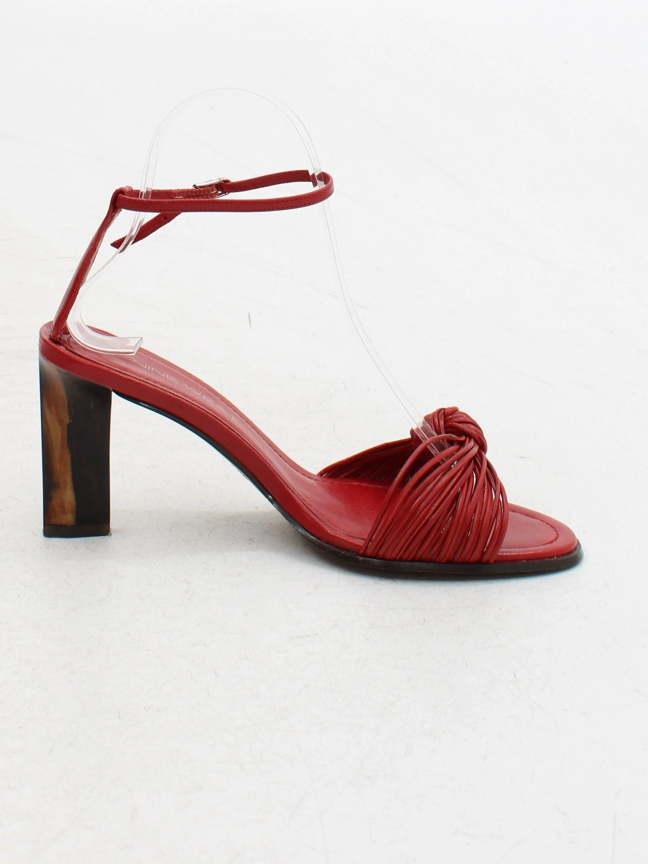 Nine West Women's Heels UK 4 Red 100% Leather Strappy - Image 5