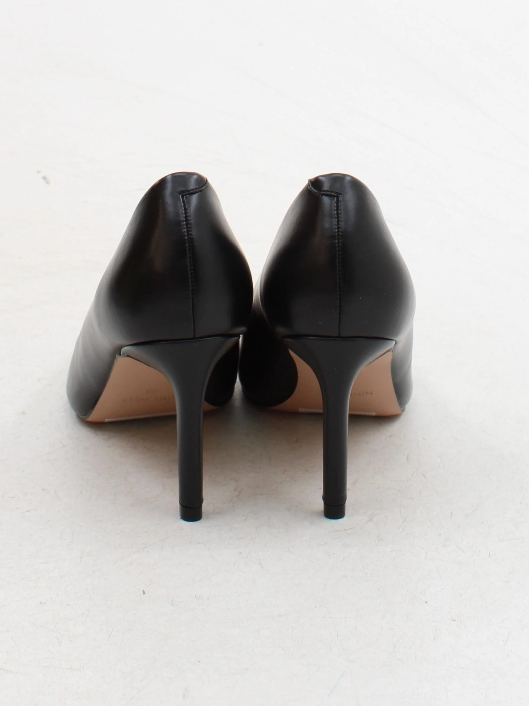 Nine West Women's Heels UK 5 Black 100% Faux Leather Court - Image 3