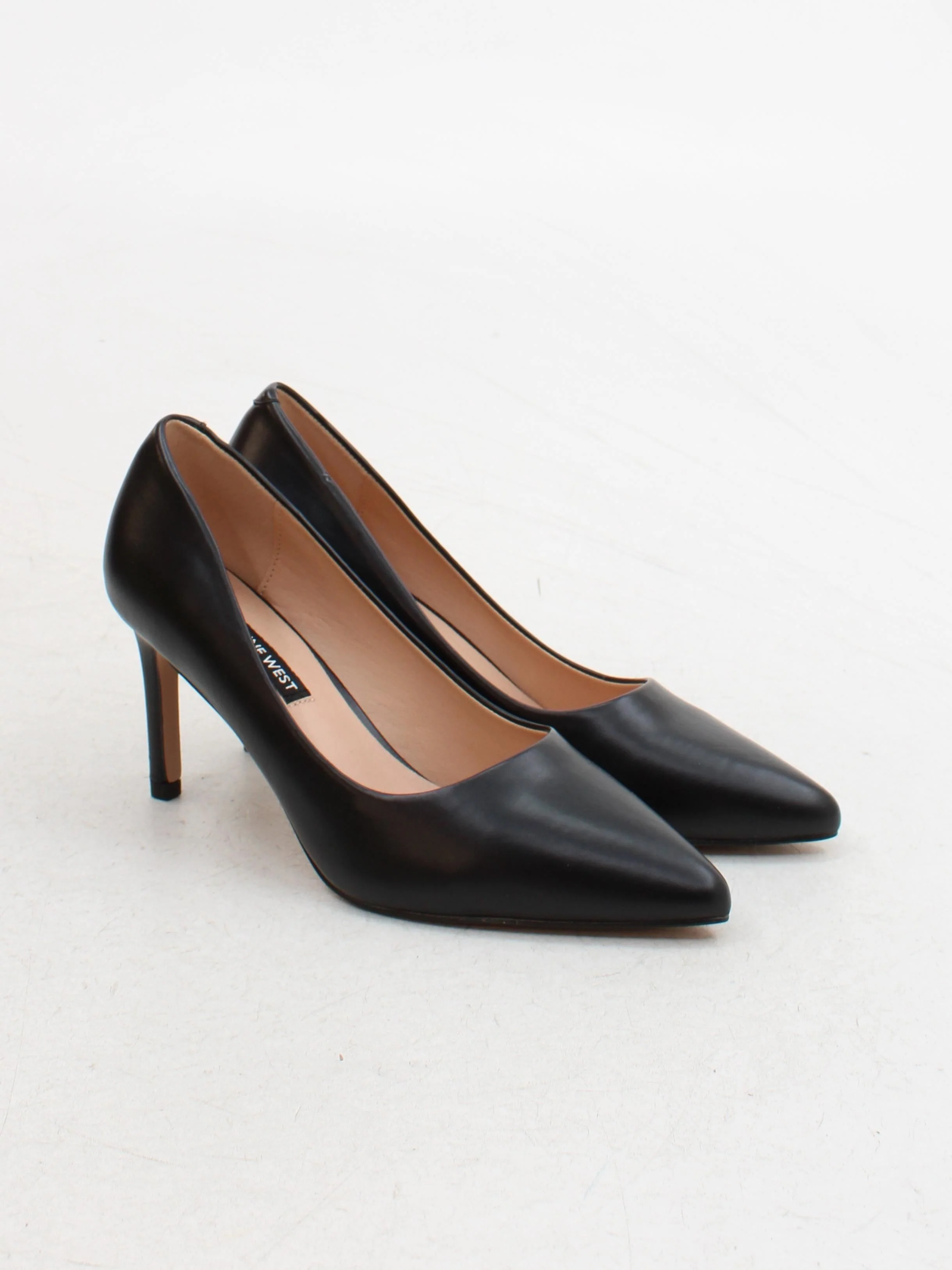 Nine West Women's Heels UK 5 Black 100% Faux Leather Court - Image 4