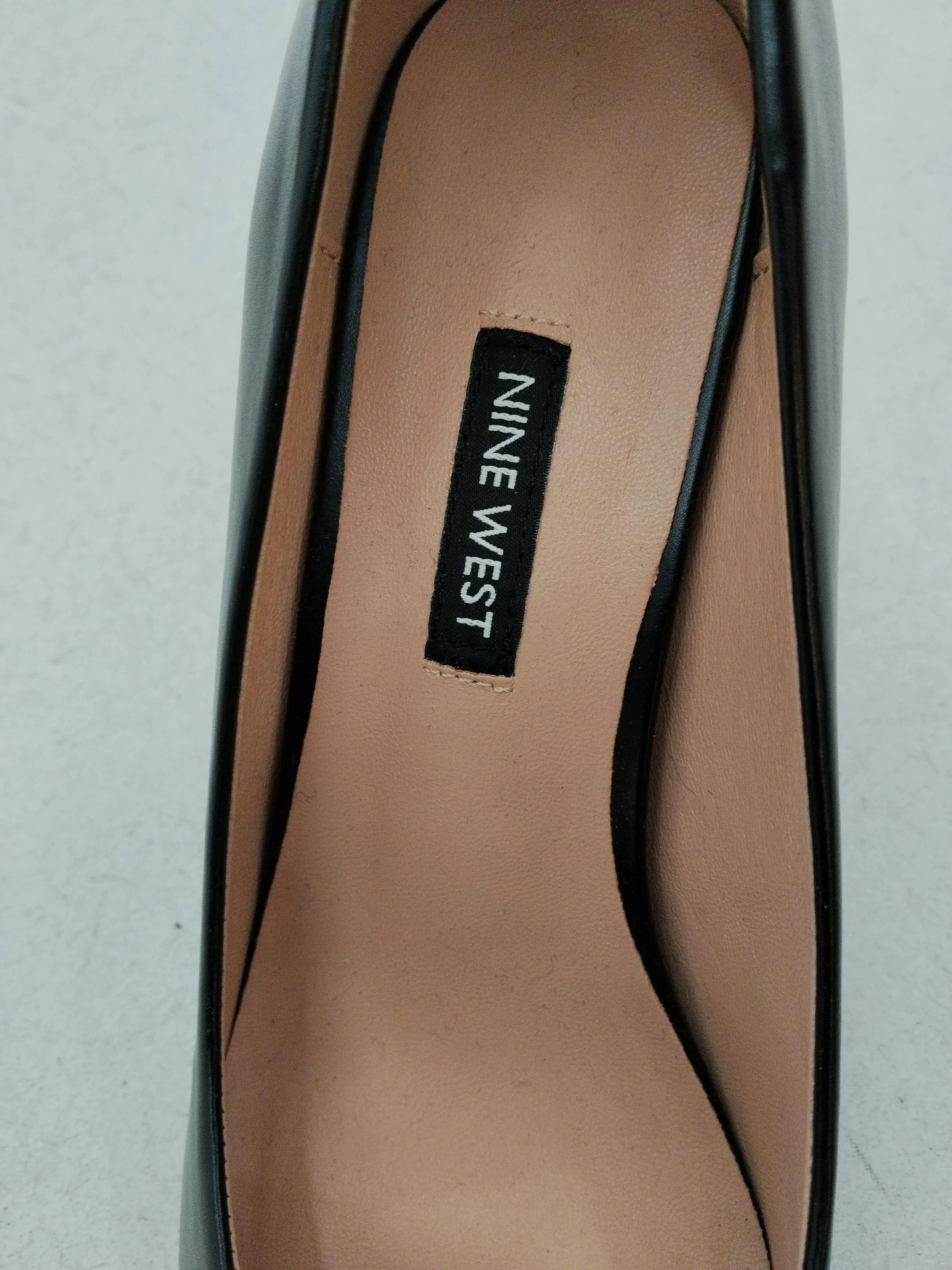 Nine West Women's Heels UK 5 Black 100% Faux Leather Court - Image 6