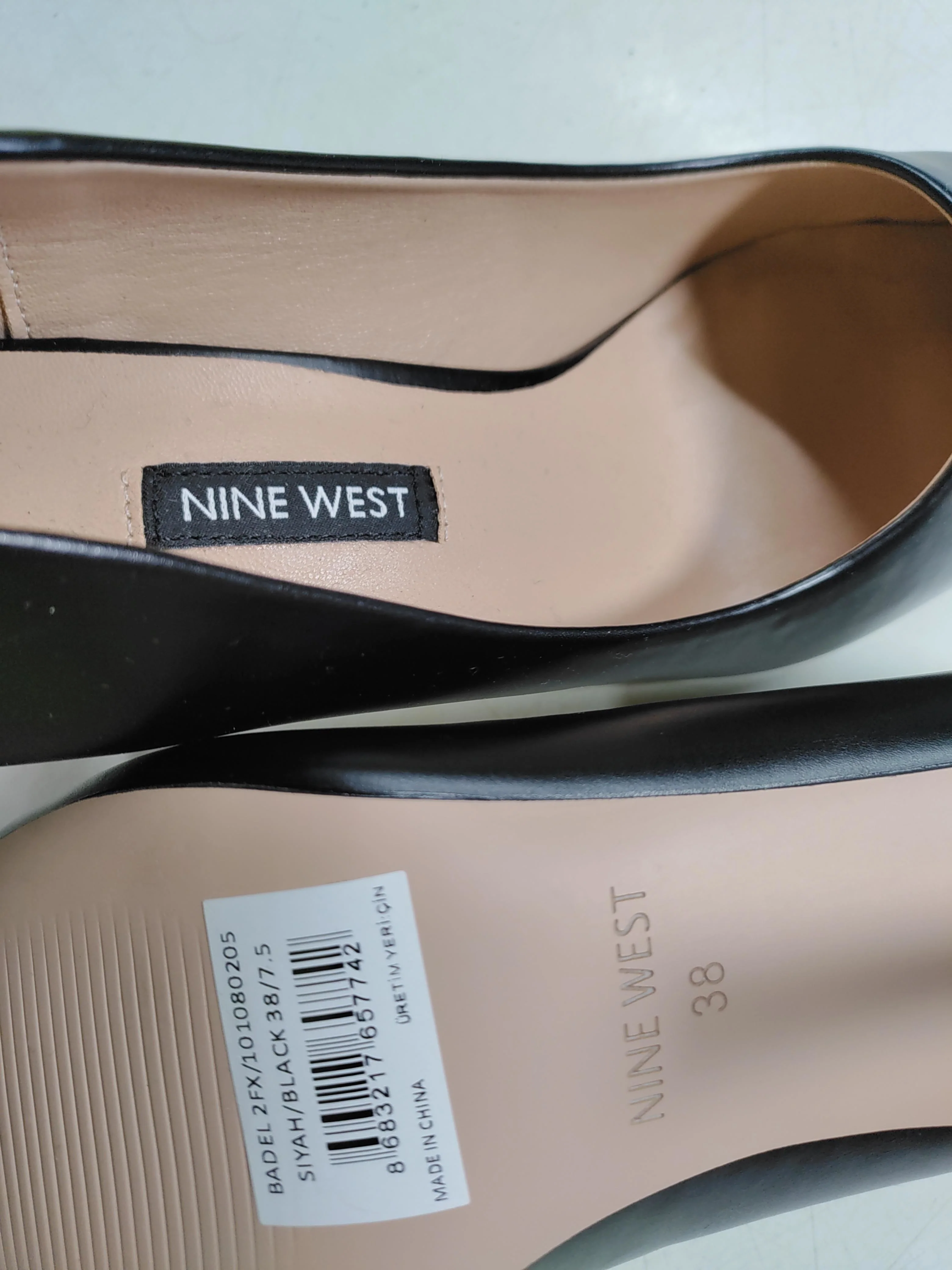 Nine West Women's Heels UK 5 Black 100% Faux Leather Court - Image 8