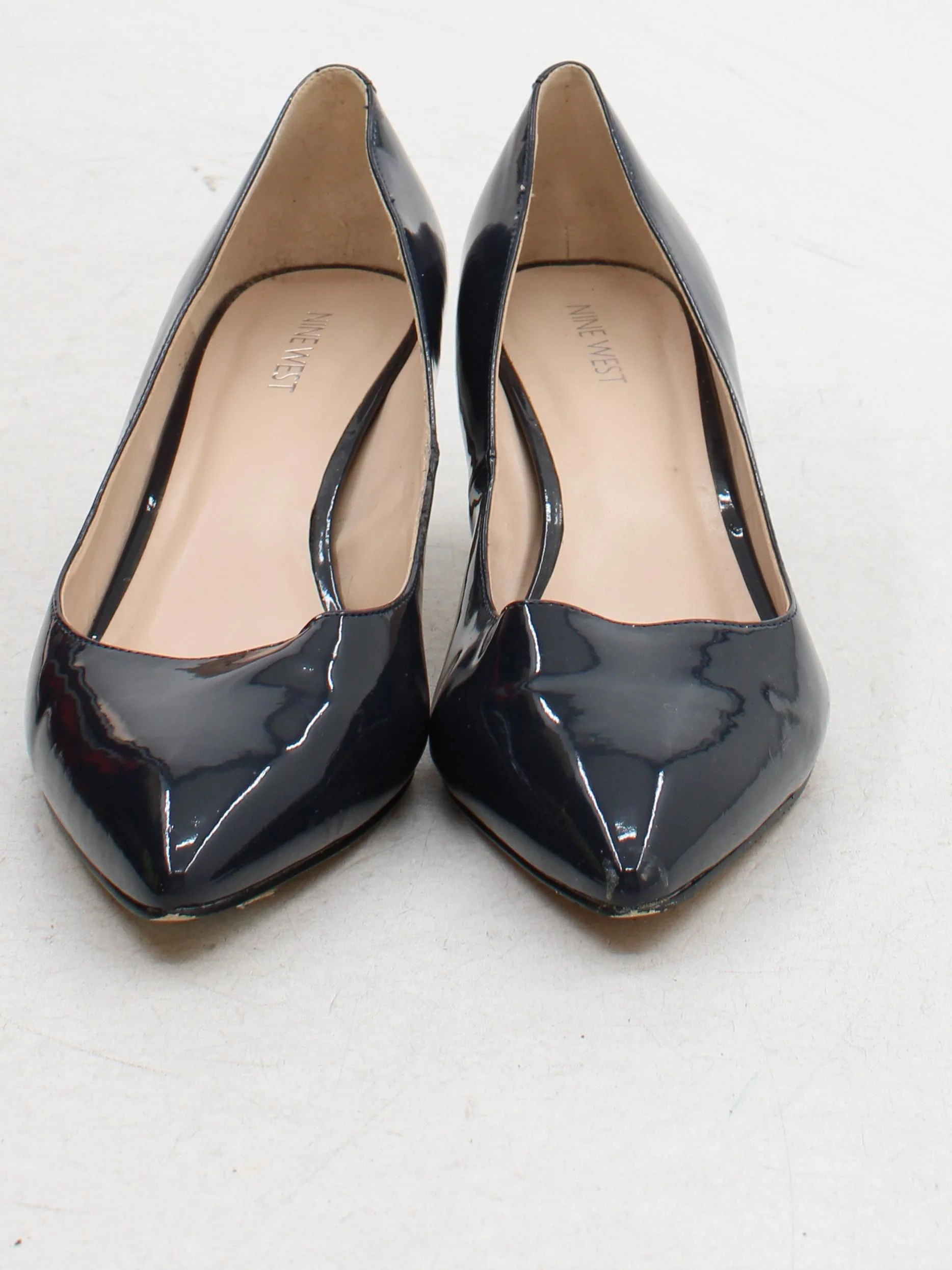 Nine West Women's Heels UK 8 Black 100% Leather Court - Image 2