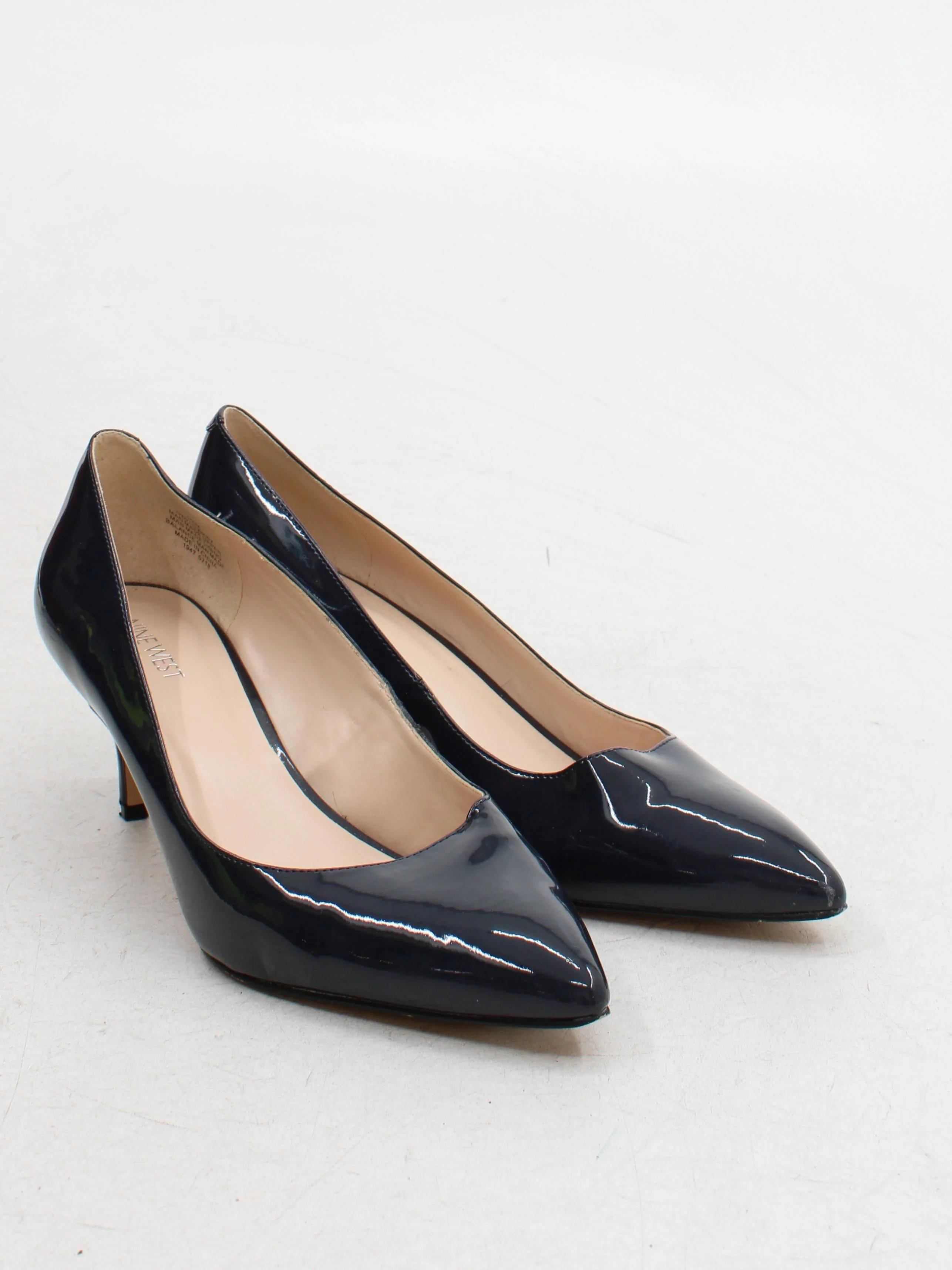 Nine West Women's Heels UK 8 Black 100% Leather Court - Image 4