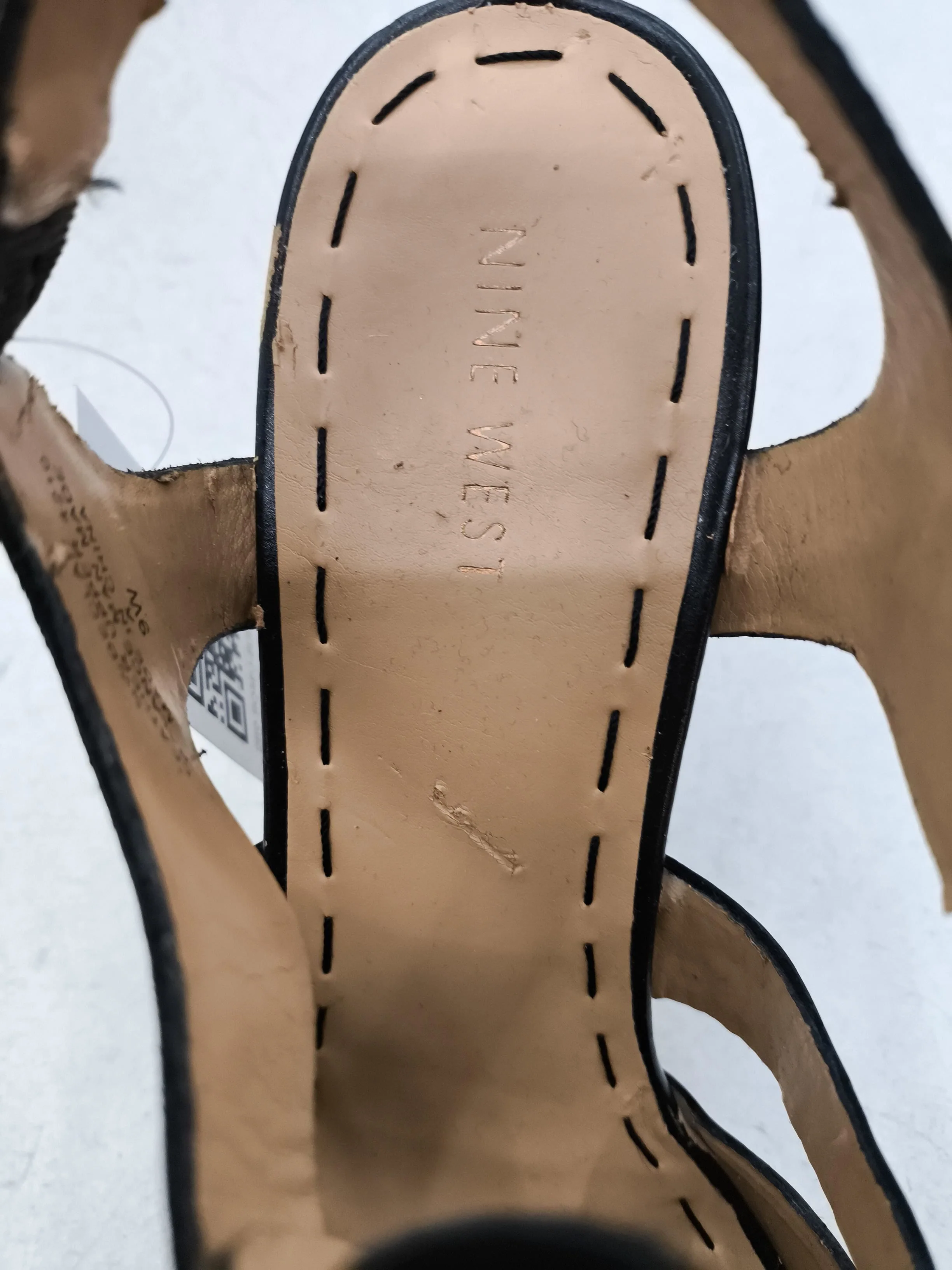 Nine West Women's Heels UK 9 Black 100% Leather Platform - Image 6
