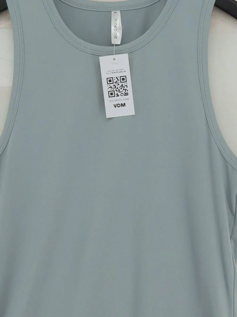 Ninepine Women's T-Shirt XL Blue Polyester with Spandex Sleeveless Basic - Image 3