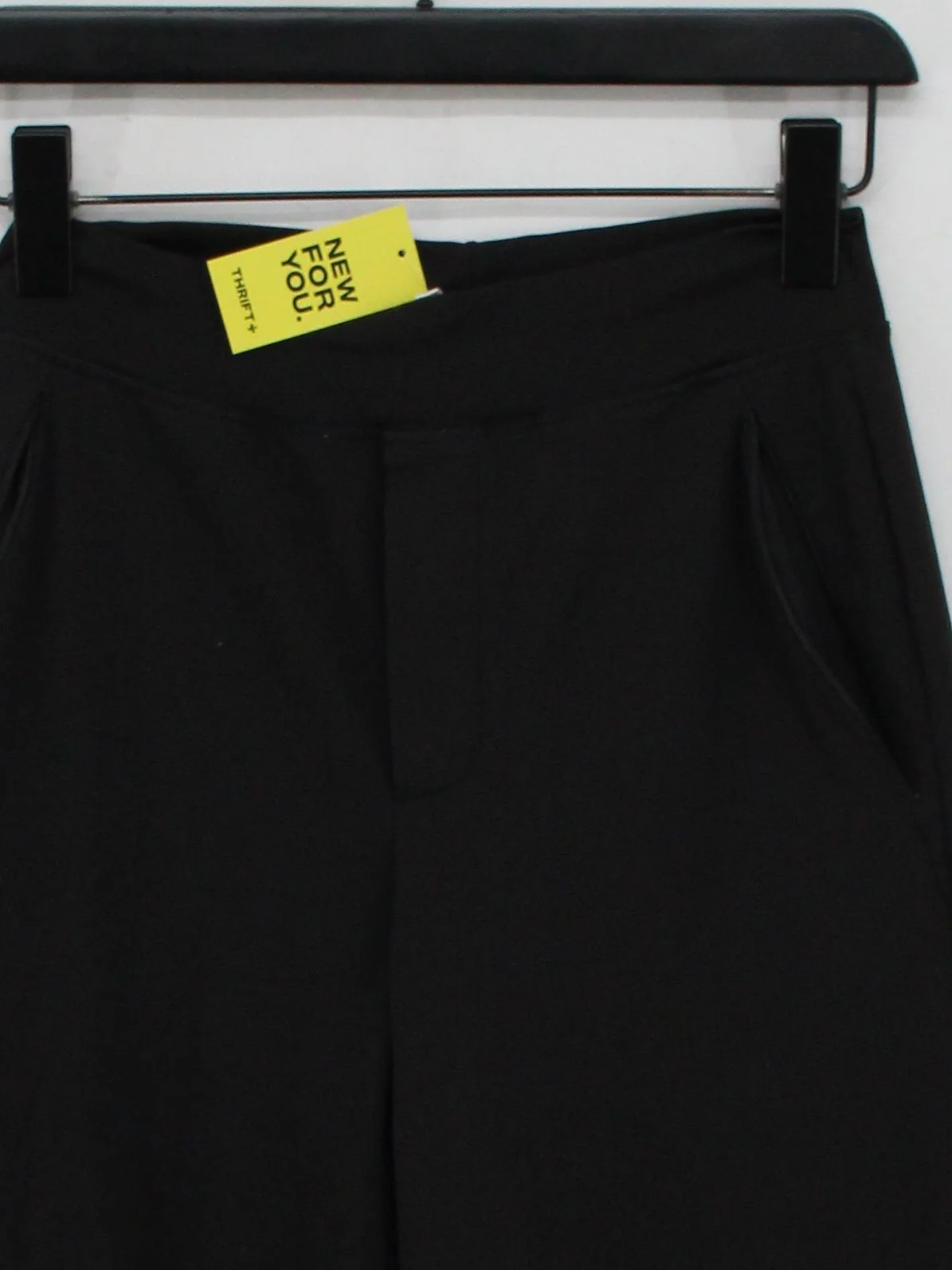 Ninepine Women's Trousers S Black Polyester with Spandex Wide-Leg Chino - Image 3