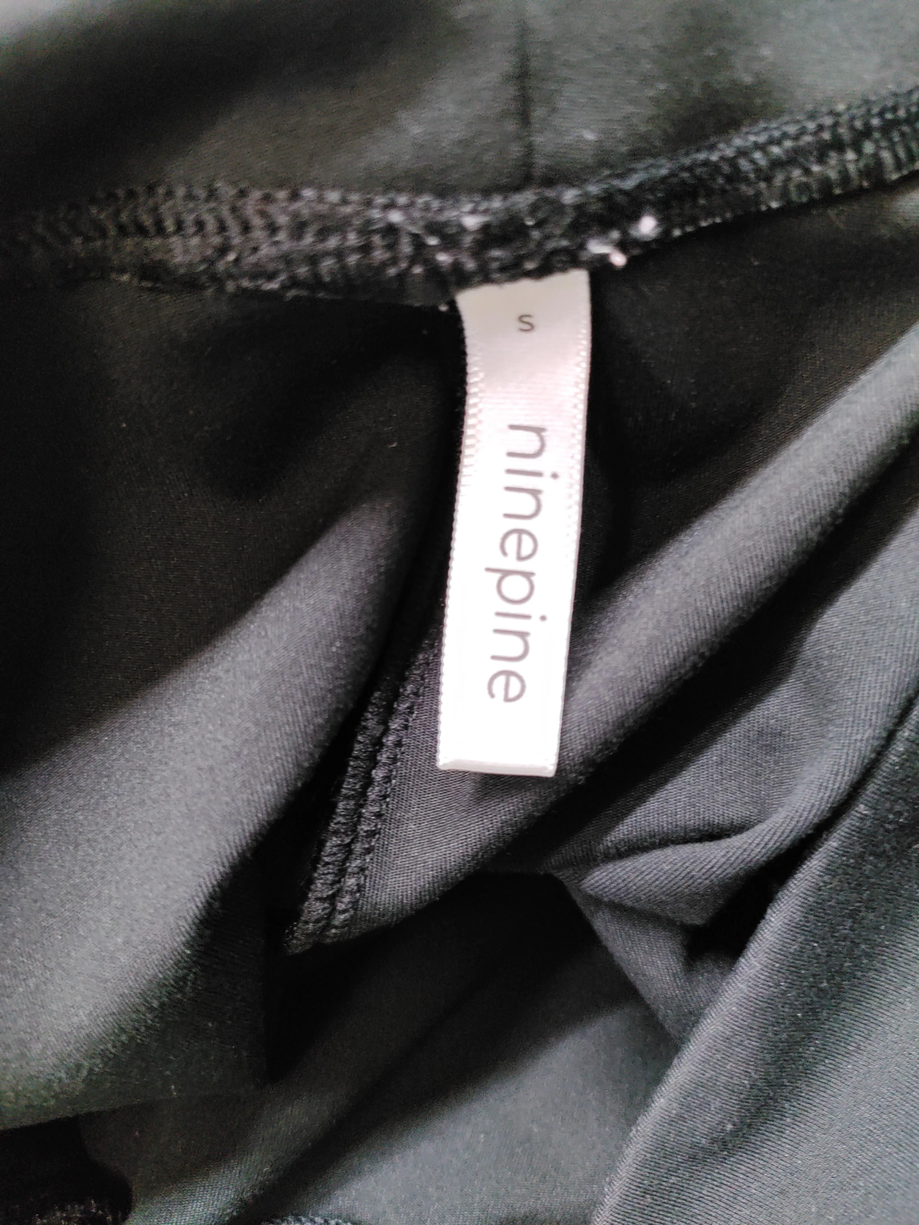 Ninepine Women's Trousers S Black Polyester with Spandex Wide-Leg Chino - Image 5