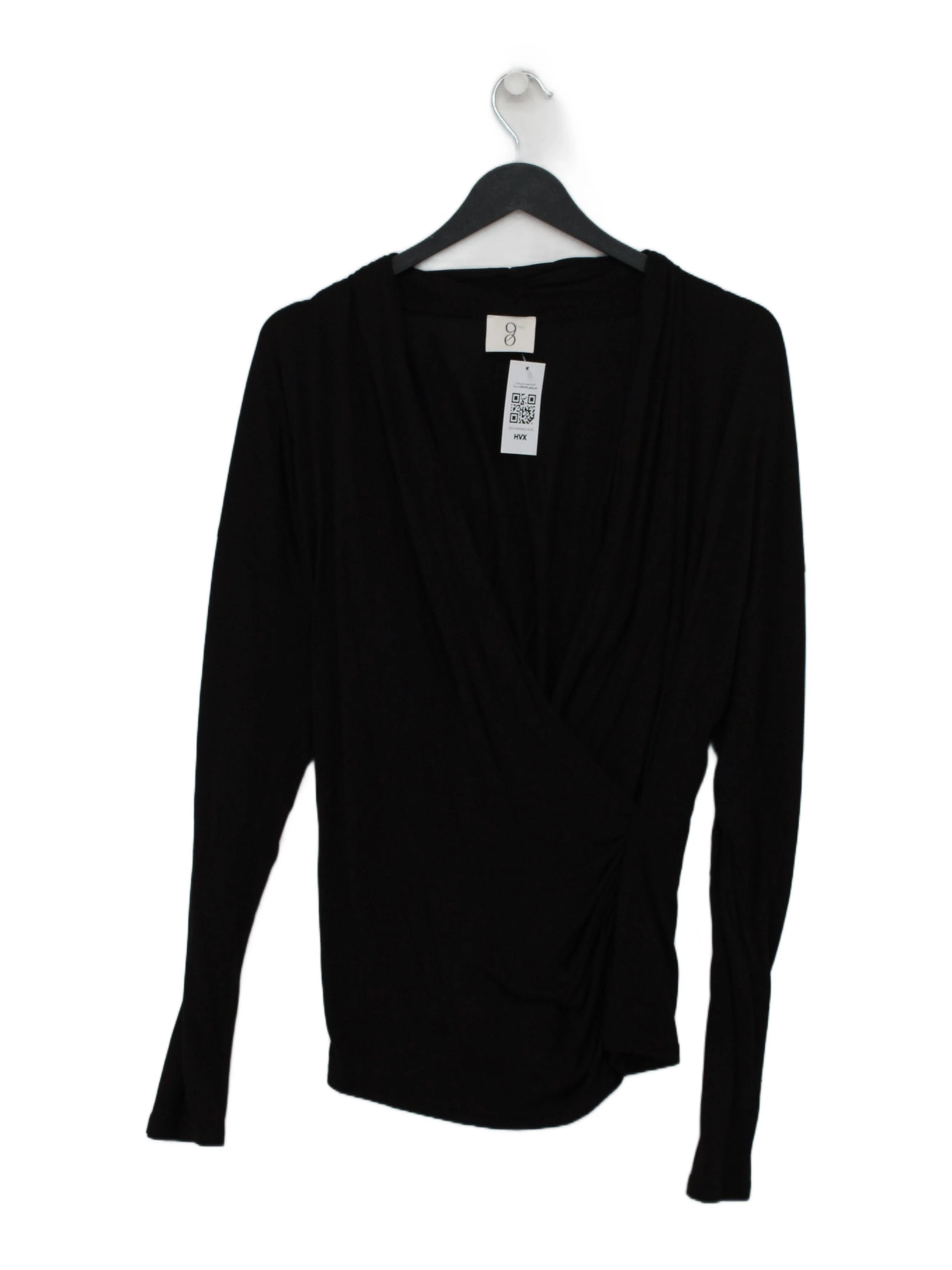 Ninety Percent Women's Top M Black 100% Lyocell Modal Long Sleeve V-Neck Basic