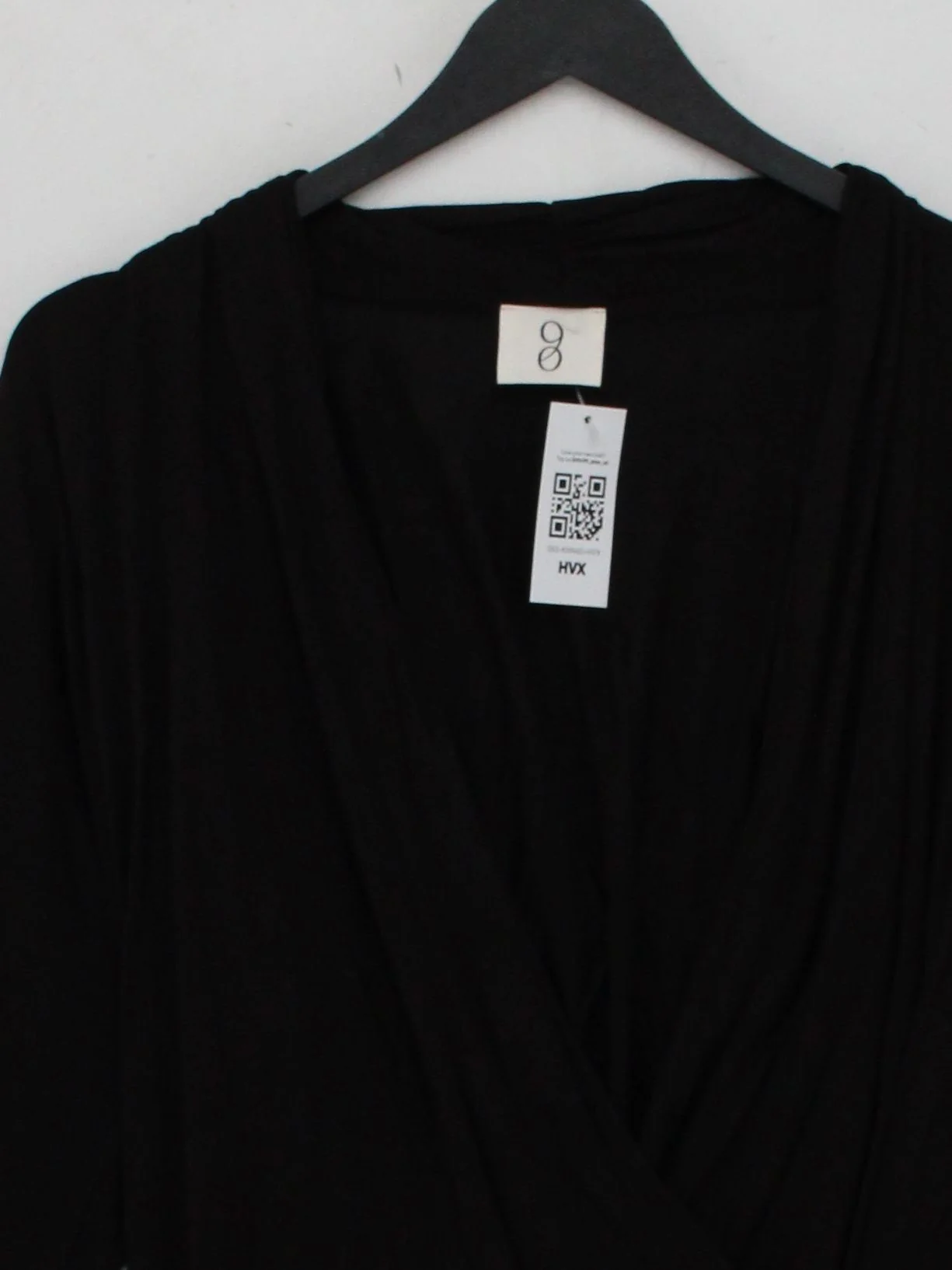 Ninety Percent Women's Top M Black 100% Lyocell Modal Long Sleeve V-Neck Basic - Image 3