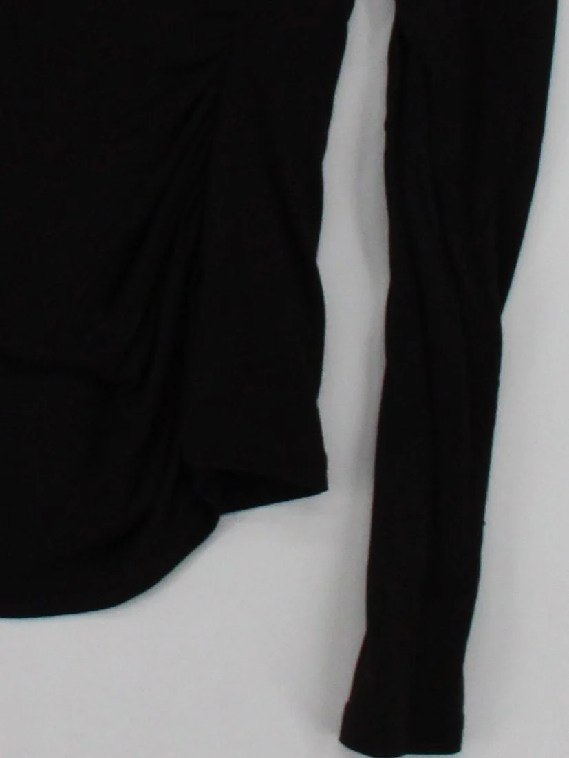 Ninety Percent Women's Top M Black 100% Lyocell Modal Long Sleeve V-Neck Basic - Image 4