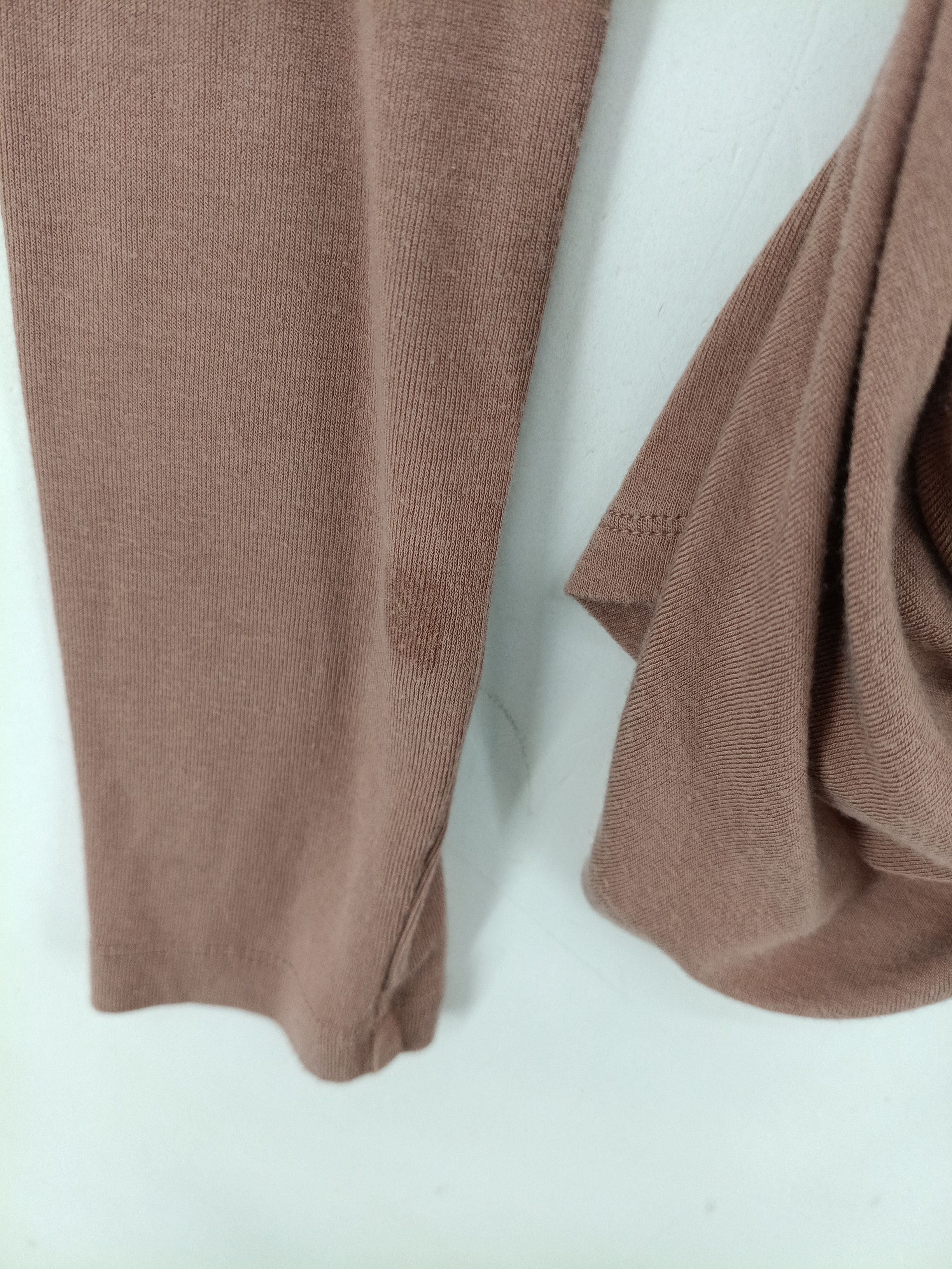 Ninety Percent Women's Top UK 8 Brown 100% Other Long Sleeve V-Neck Basic - Image 5