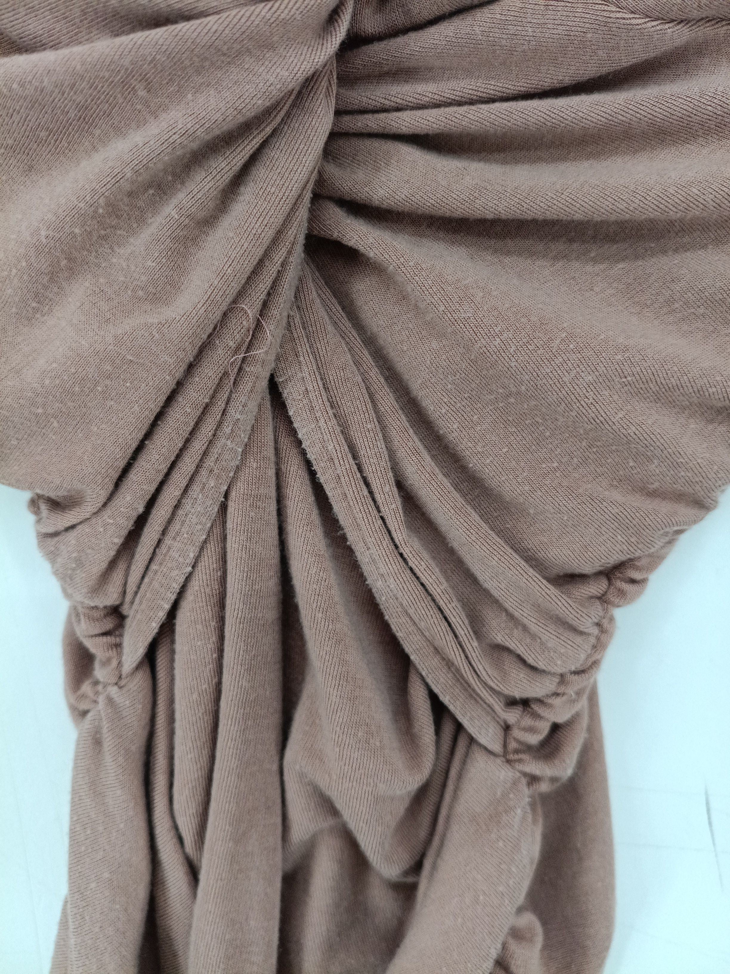 Ninety Percent Women's Top UK 8 Brown 100% Other Long Sleeve V-Neck Basic - Image 6