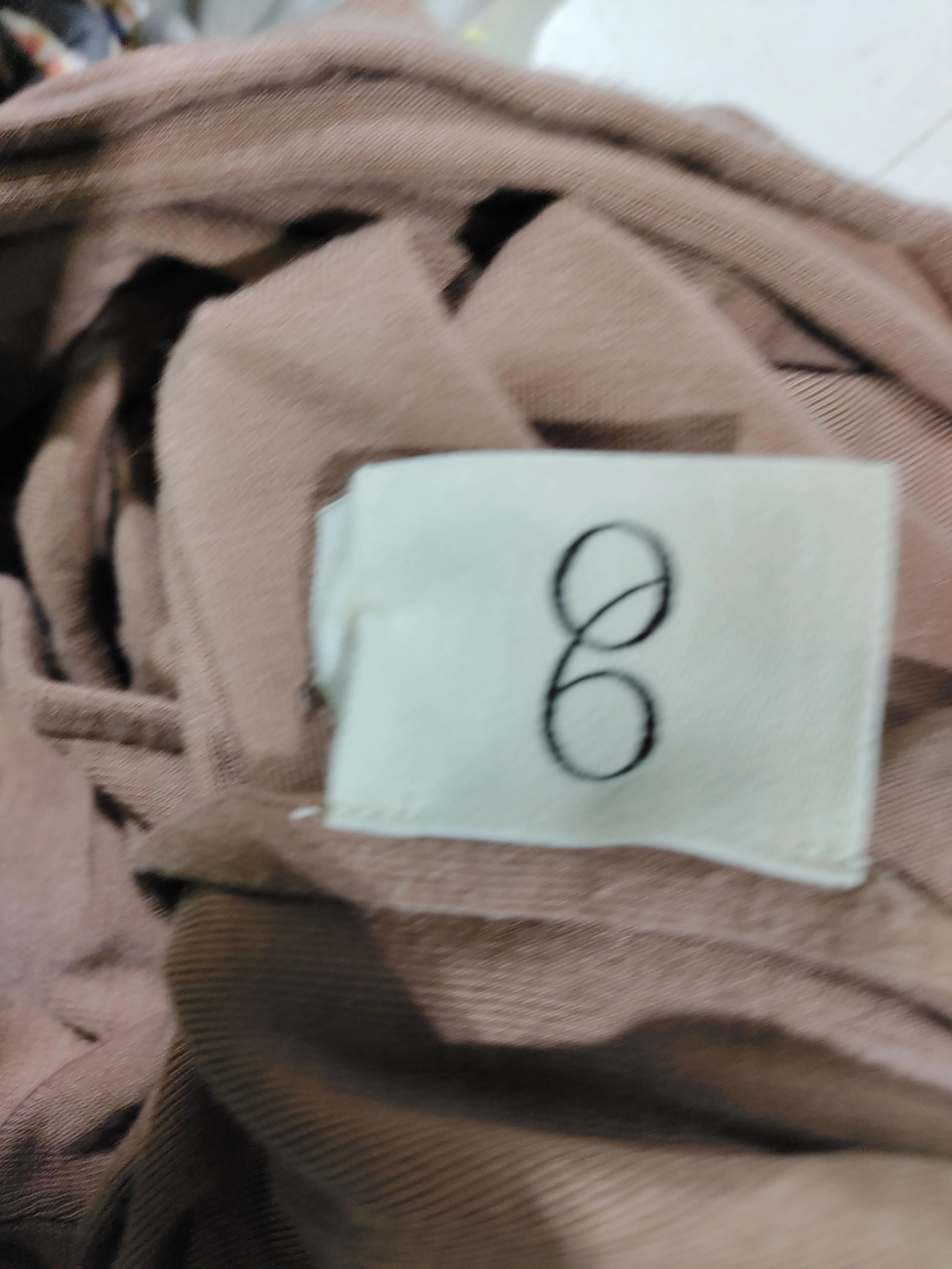 Ninety Percent Women's Top UK 8 Brown 100% Other Long Sleeve V-Neck Basic - Image 7