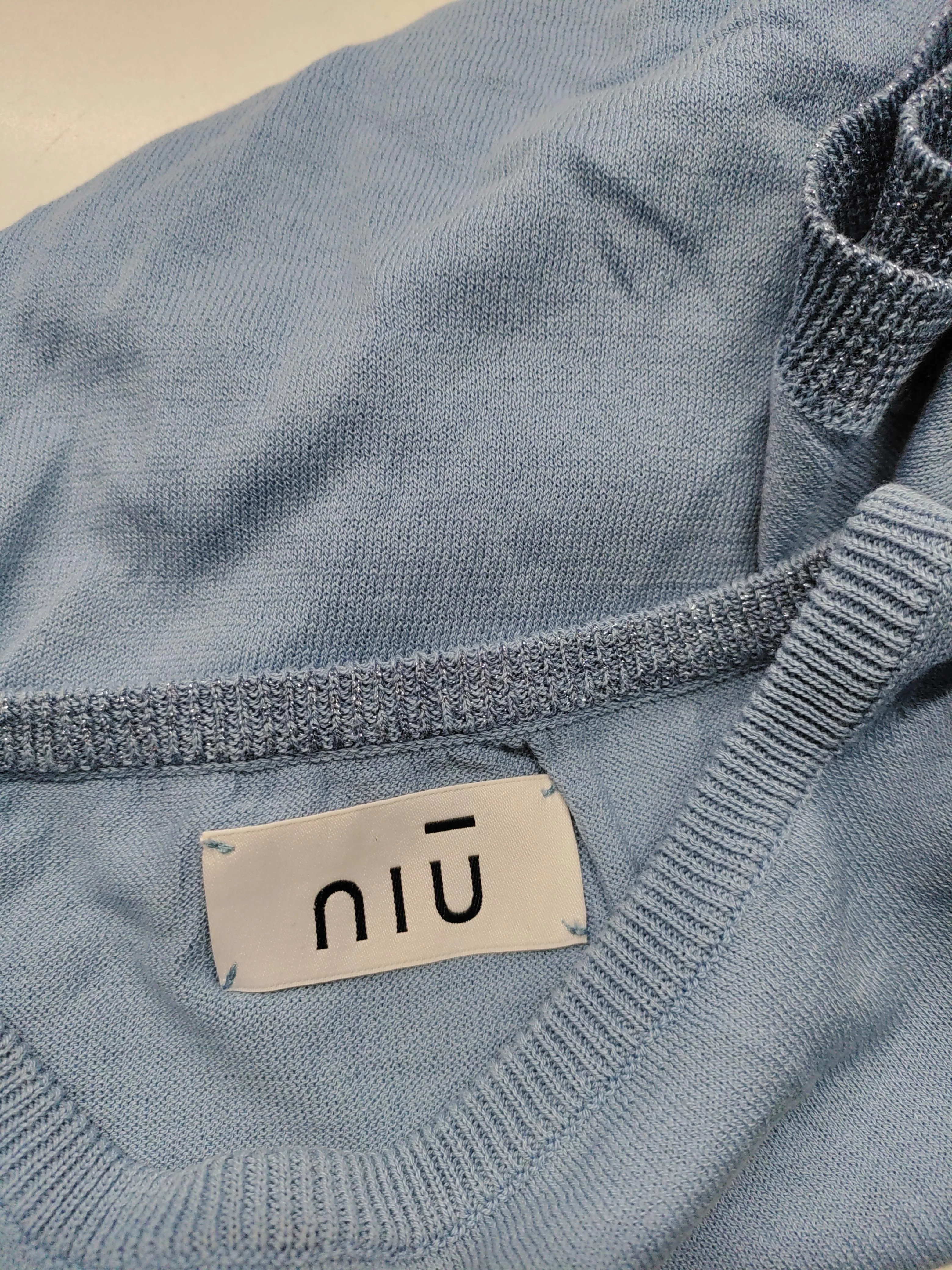NIU Women's Jumper S Blue Cotton with Viscose, Polyamide, Other Pullover - Image 5