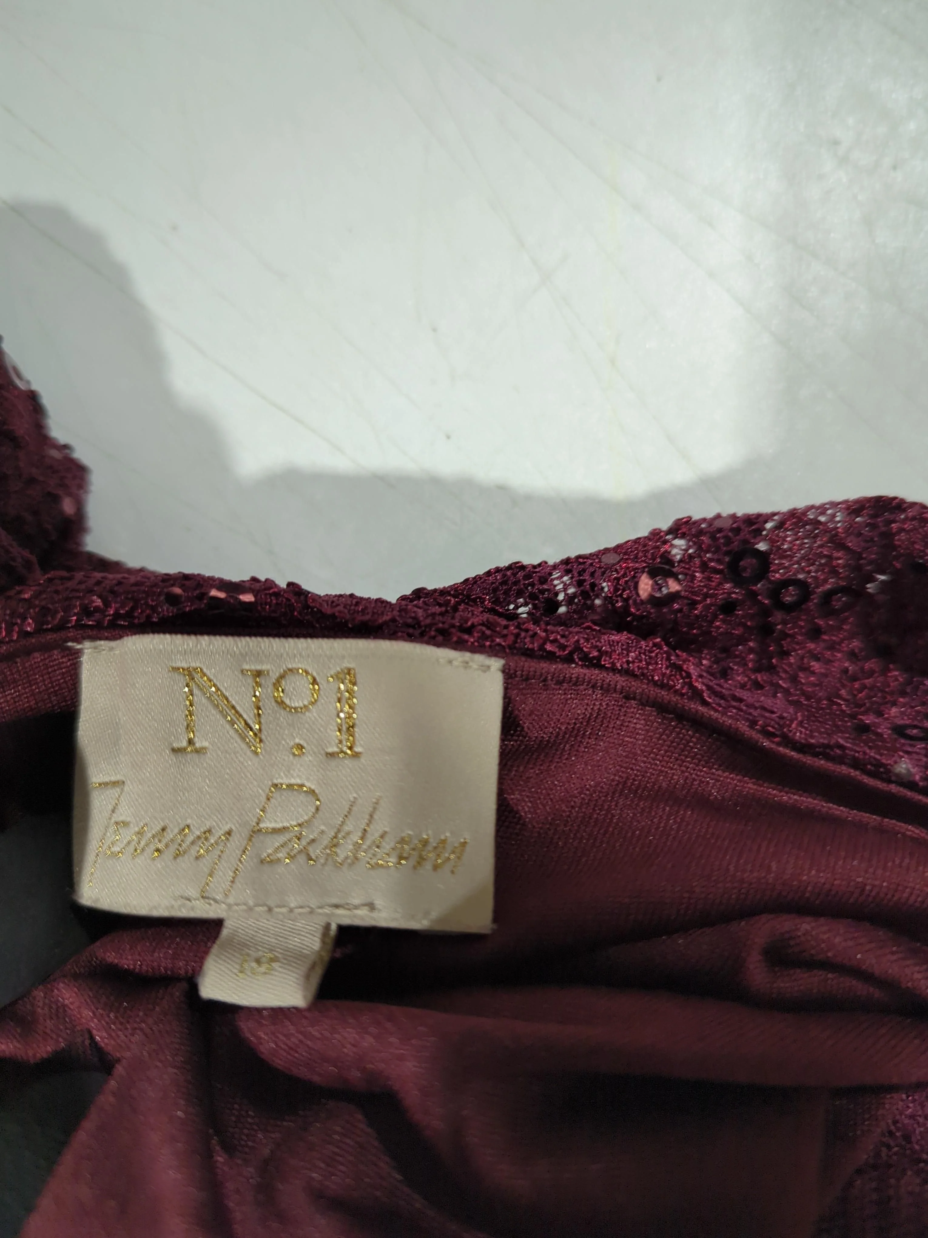 No 1 . Jenny Packham Wrap Maxi Dress UK18 in Red - Image 5