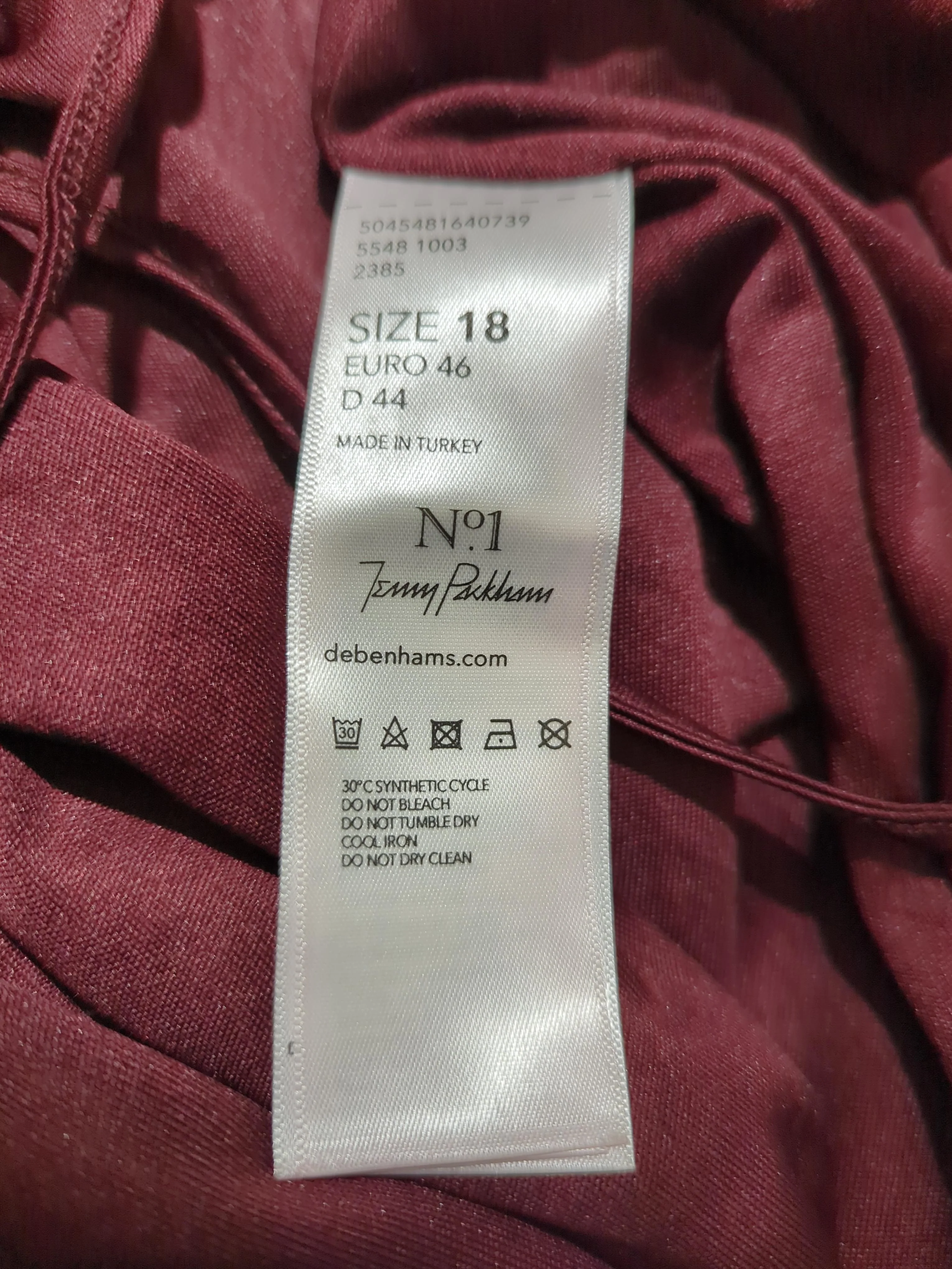 No 1 . Jenny Packham Wrap Maxi Dress UK18 in Red - Image 6