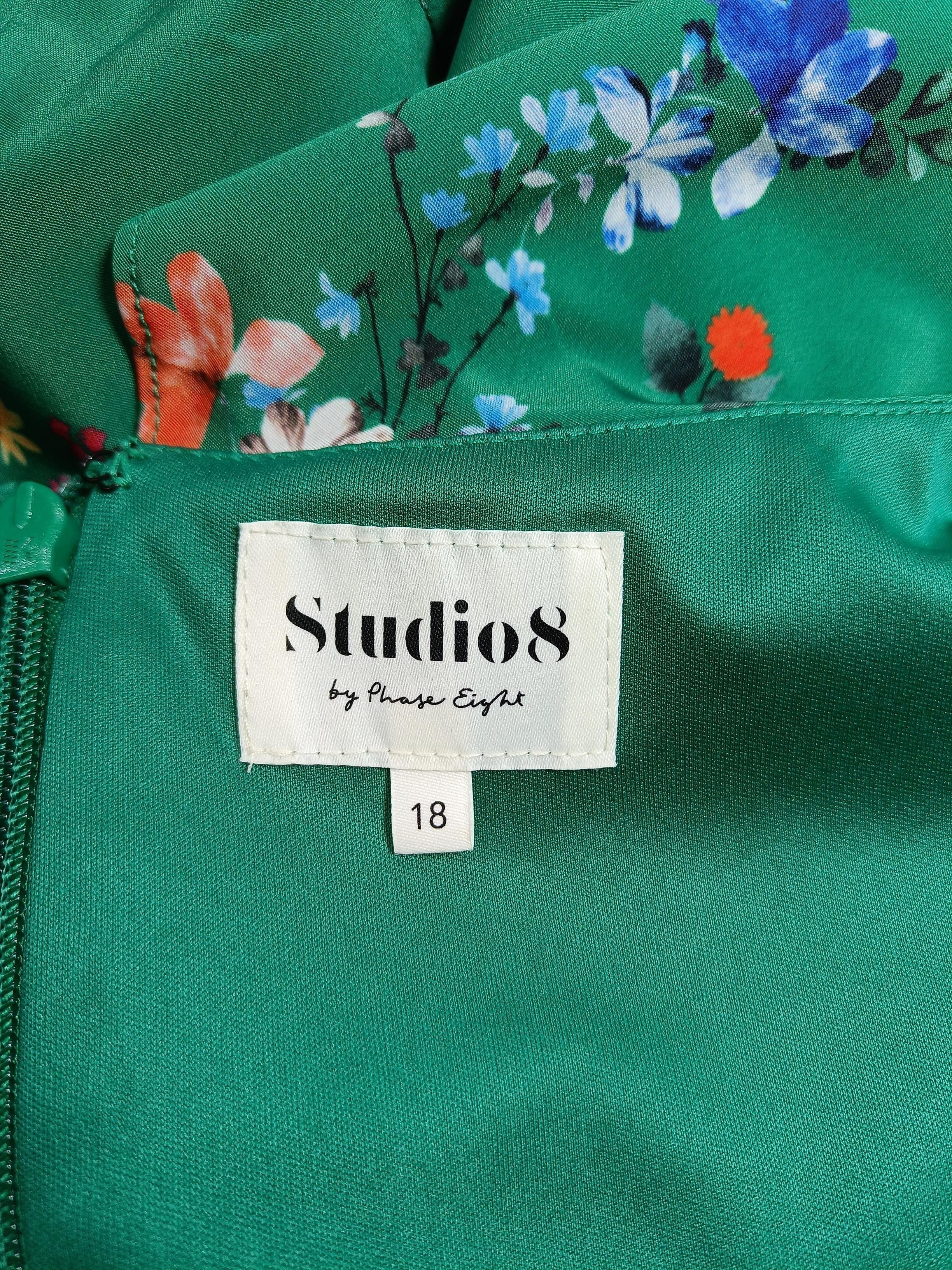 No.8 (phase eight) Skater Mini Dress UK18 in Green - Image 5