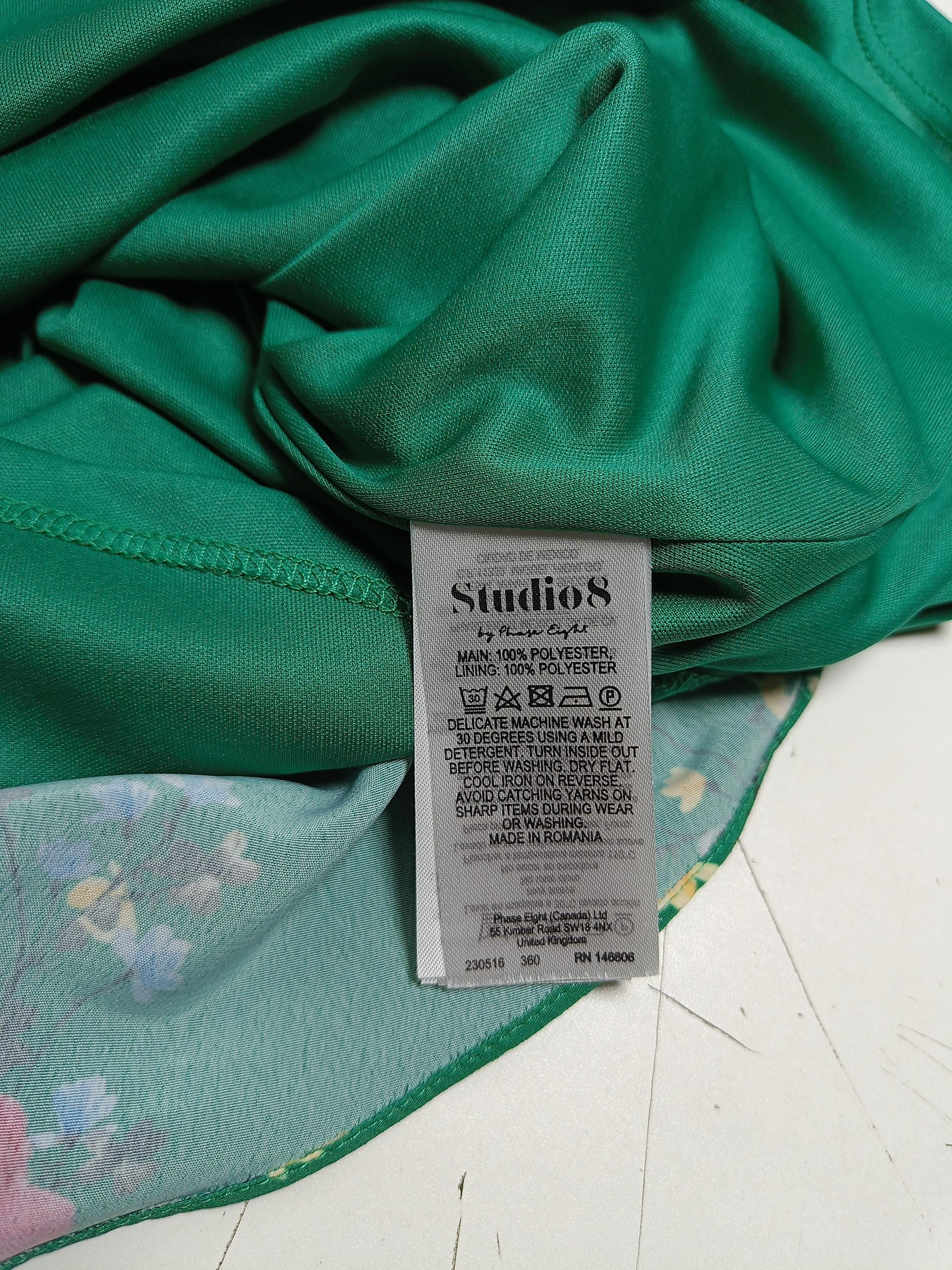 No.8 (phase eight) Skater Mini Dress UK18 in Green - Image 6