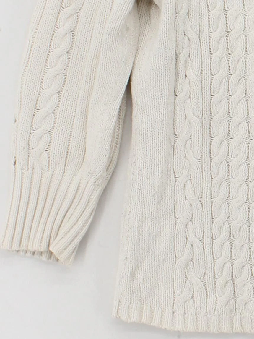 Noa Noa Women's Cardigan L Cream 100% Cotton Round Neck Cardigan - Image 4