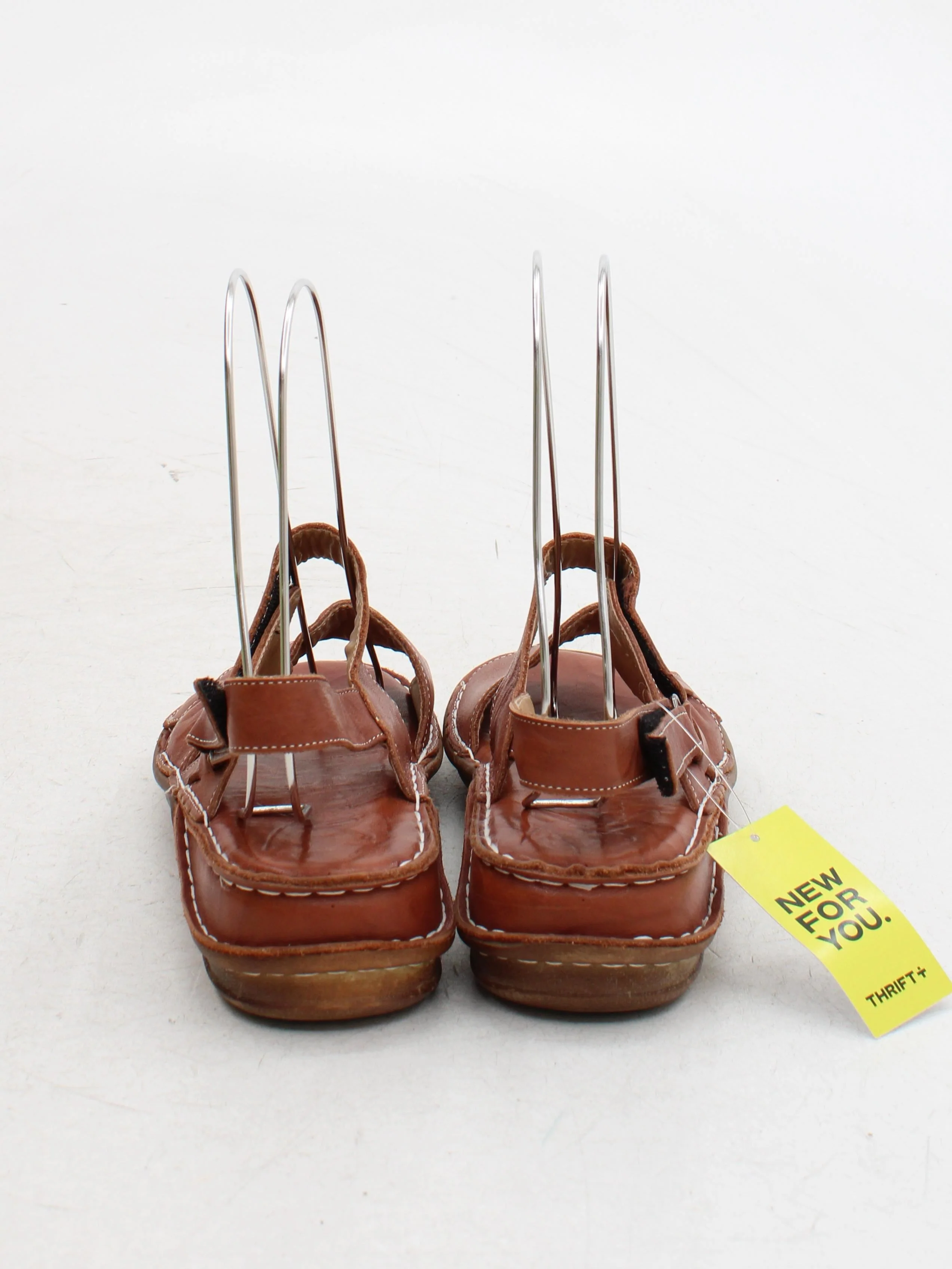Noble Wilde Women's Sandals UK 7.5 Brown 100% Leather Strappy - Image 3