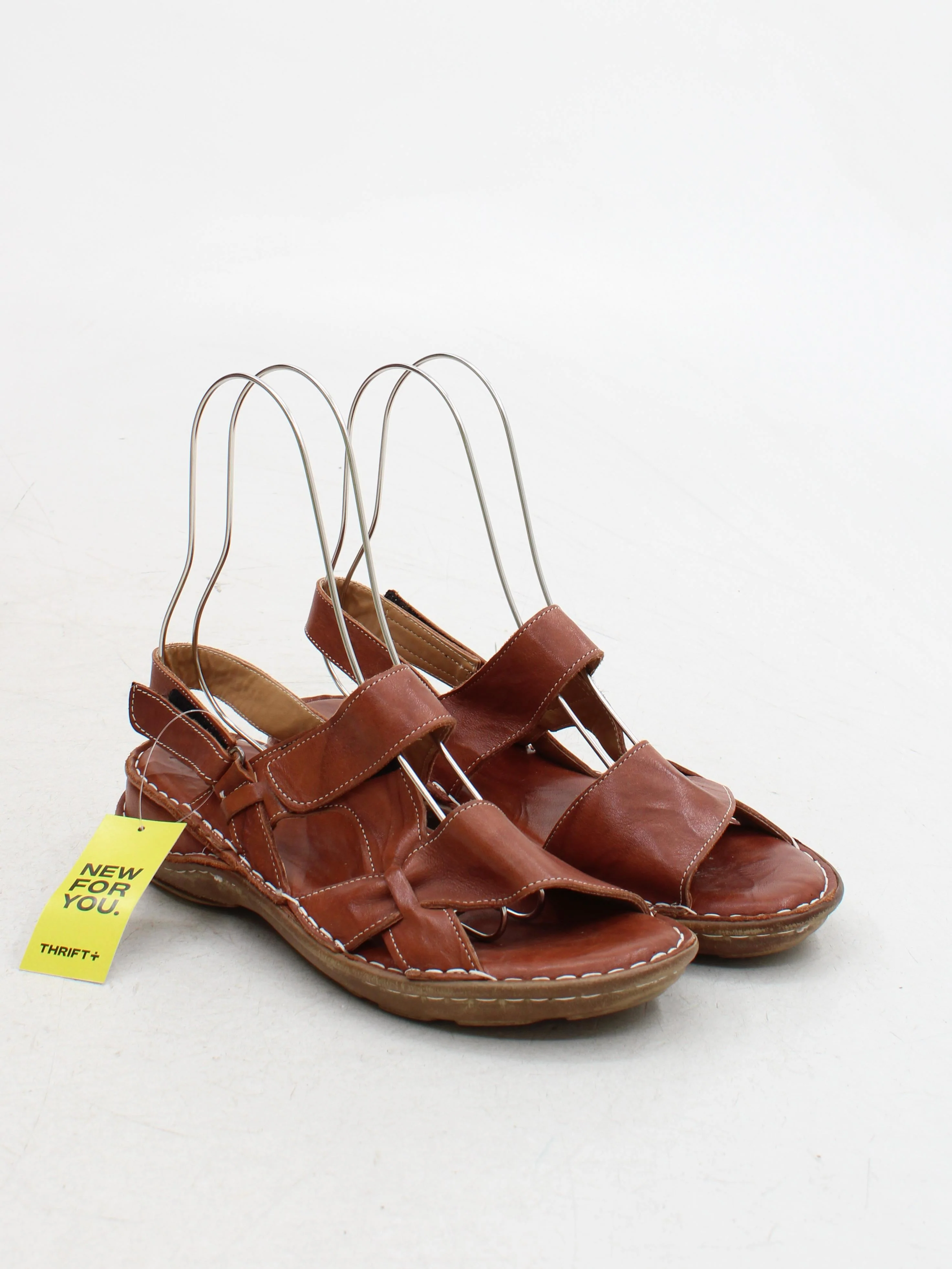 Noble Wilde Women's Sandals UK 7.5 Brown 100% Leather Strappy - Image 4