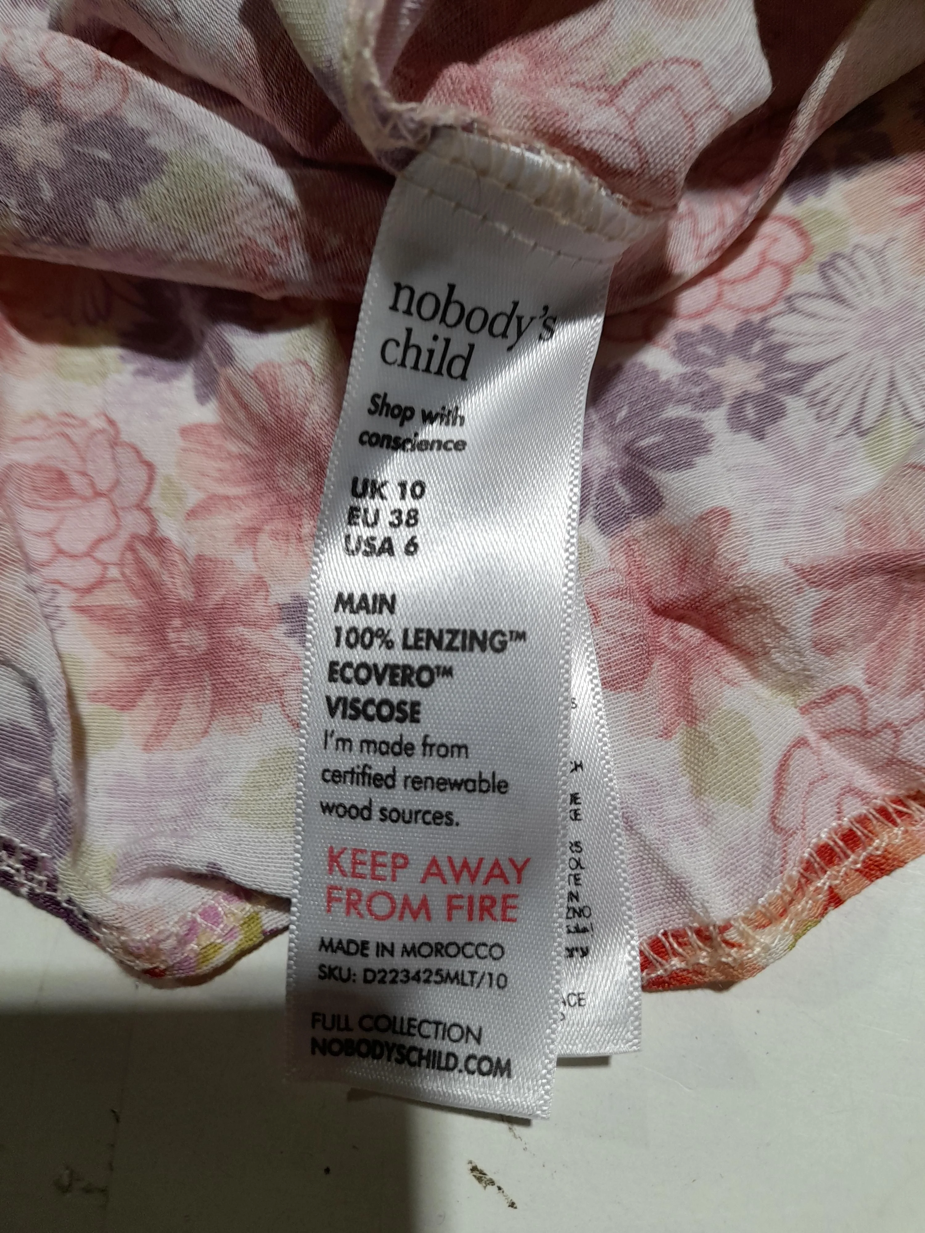 Nobody's Child A-Line Midi Dress UK10 in Pink - Image 6