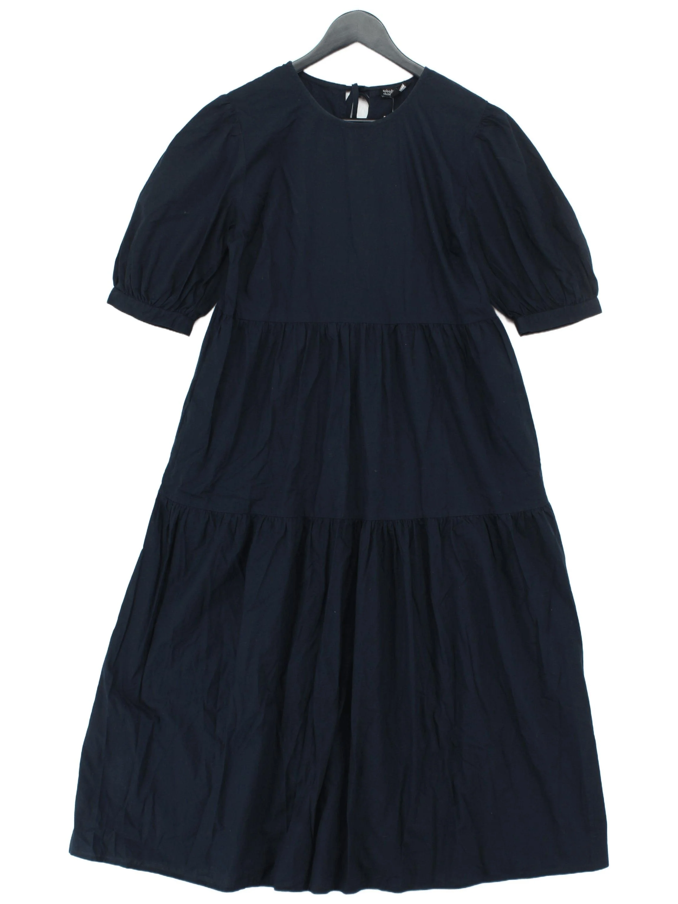Nobody's Child A-Line Midi Dress UK12 in Blue