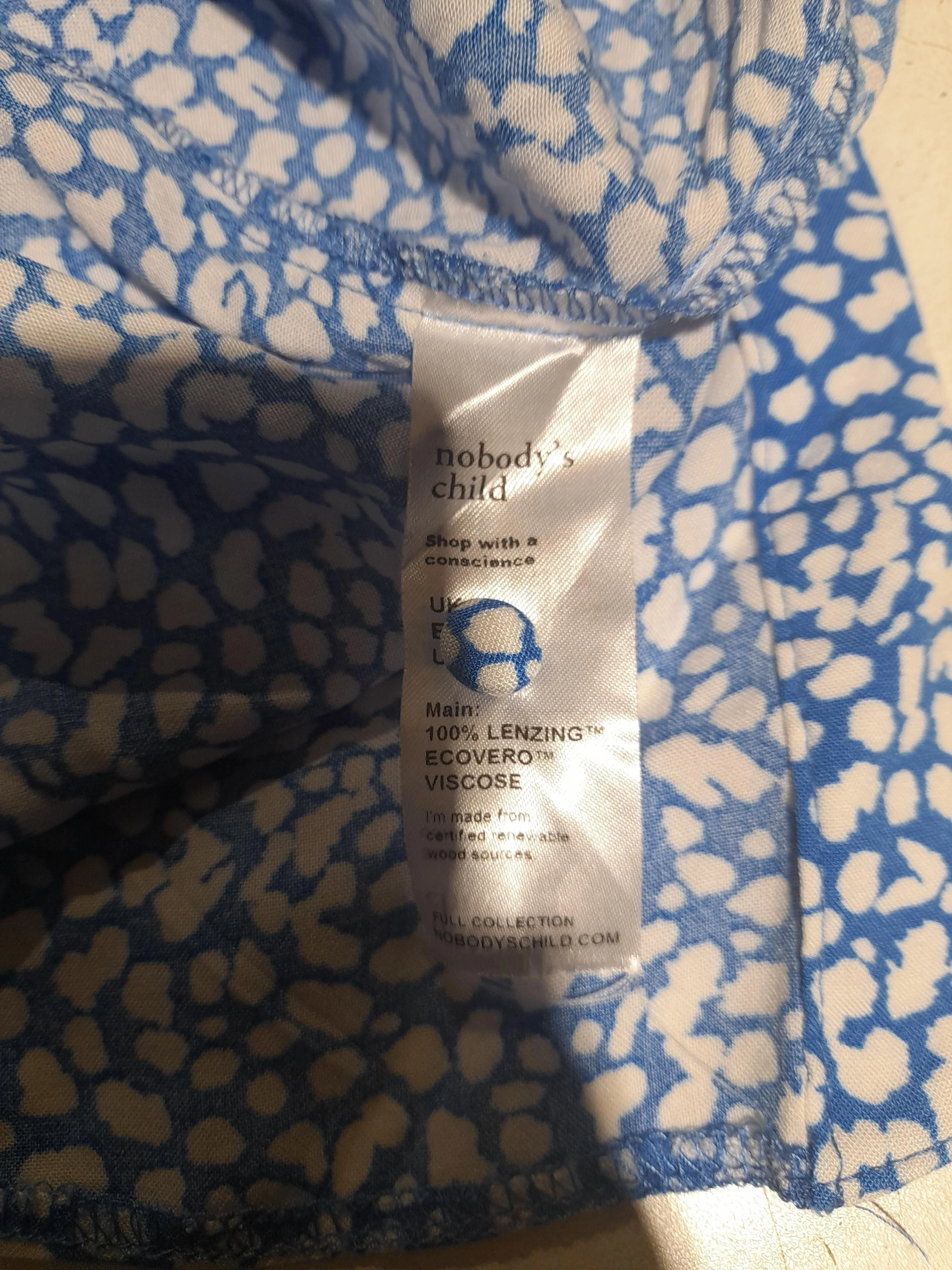 Nobody's Child A-Line Midi Dress UK8 in Blue - Image 6