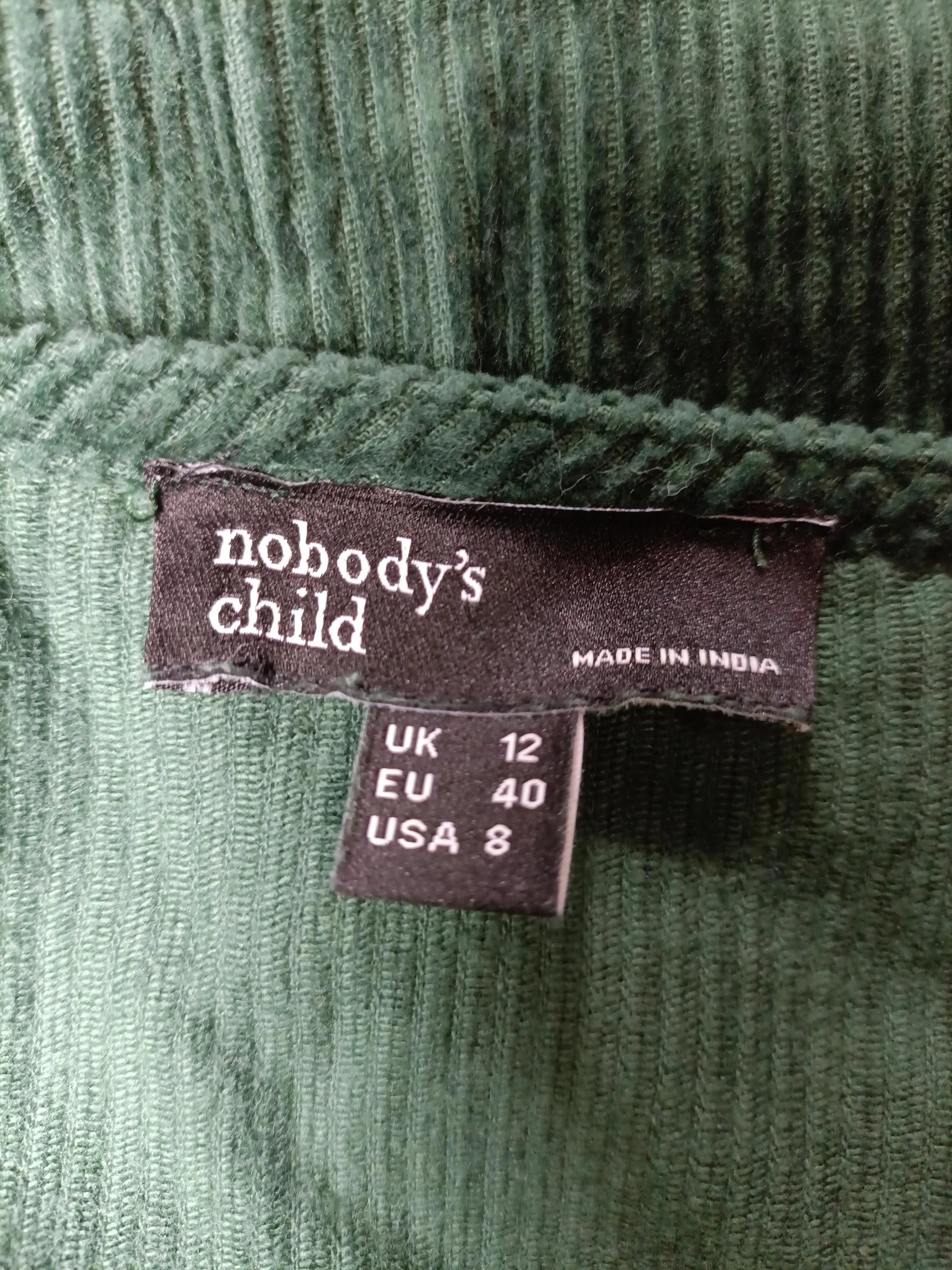 Nobody's Child Pinafore/Dungaree Mini Dress UK12 in Green - Image 5