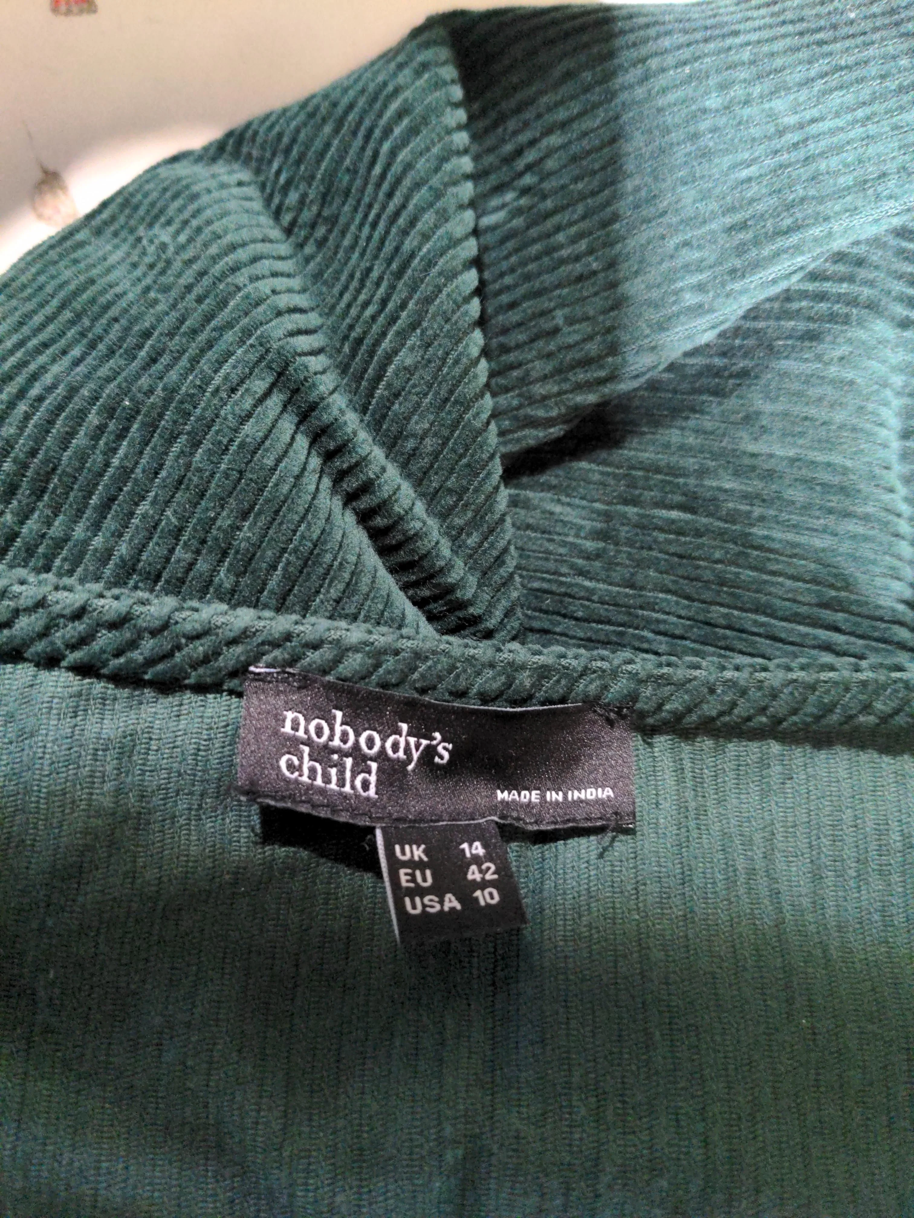 Nobody's Child Pinafore/Dungaree Mini Dress UK14 in Green - Image 5