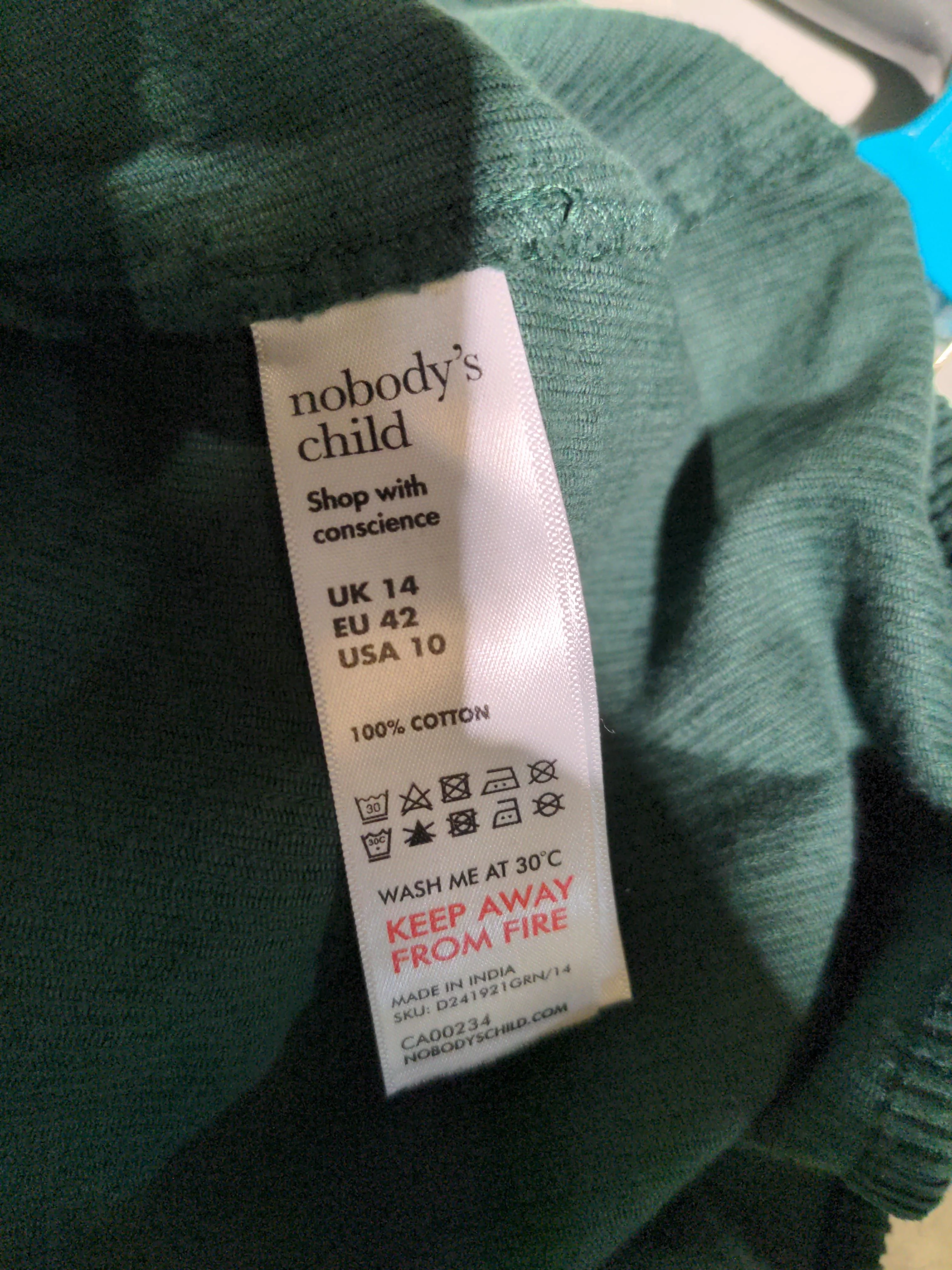 Nobody's Child Pinafore/Dungaree Mini Dress UK14 in Green - Image 6