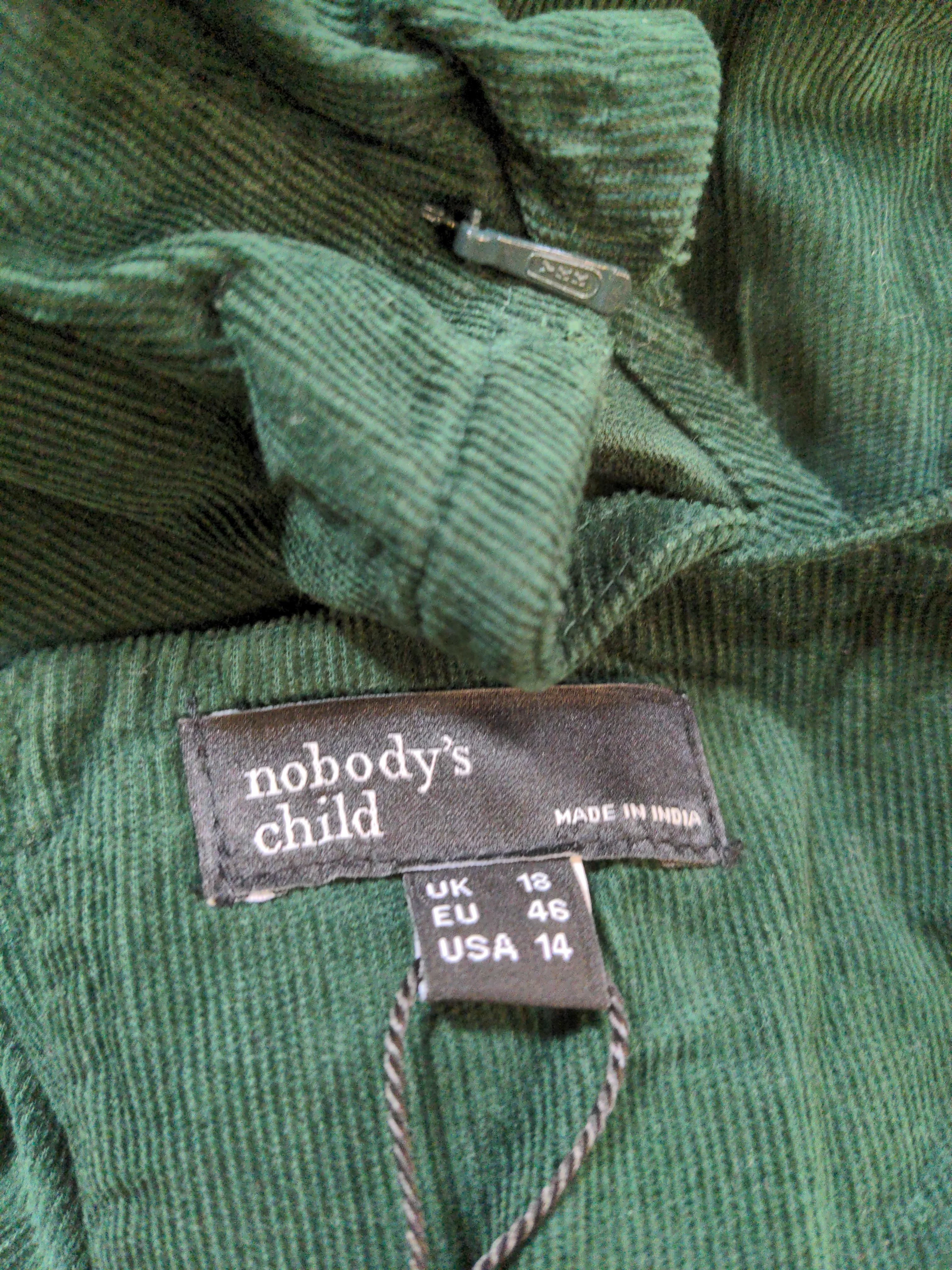 Nobody's Child Pinafore/Dungaree Mini Dress UK18 in Green - Image 5