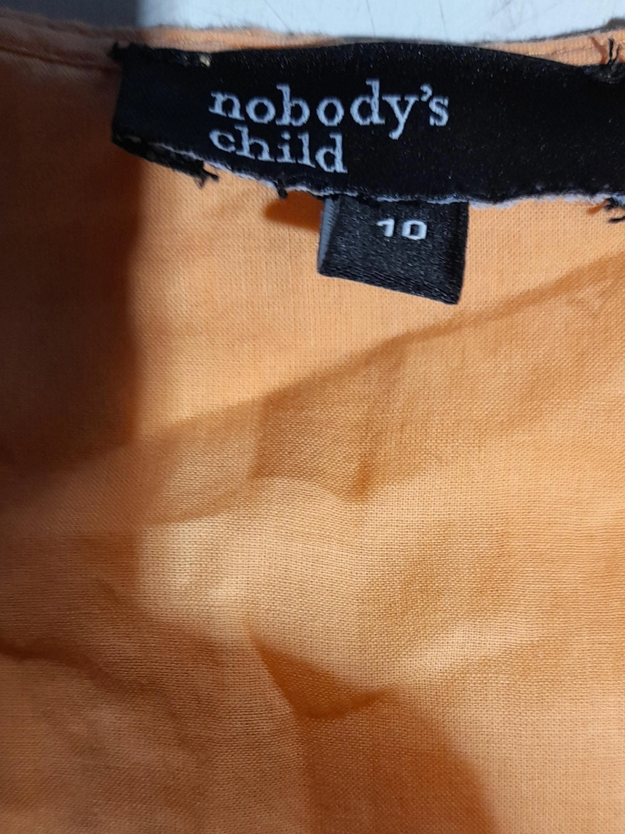 Nobody's Child Shirt Midi Dress UK10 in Orange - Image 5