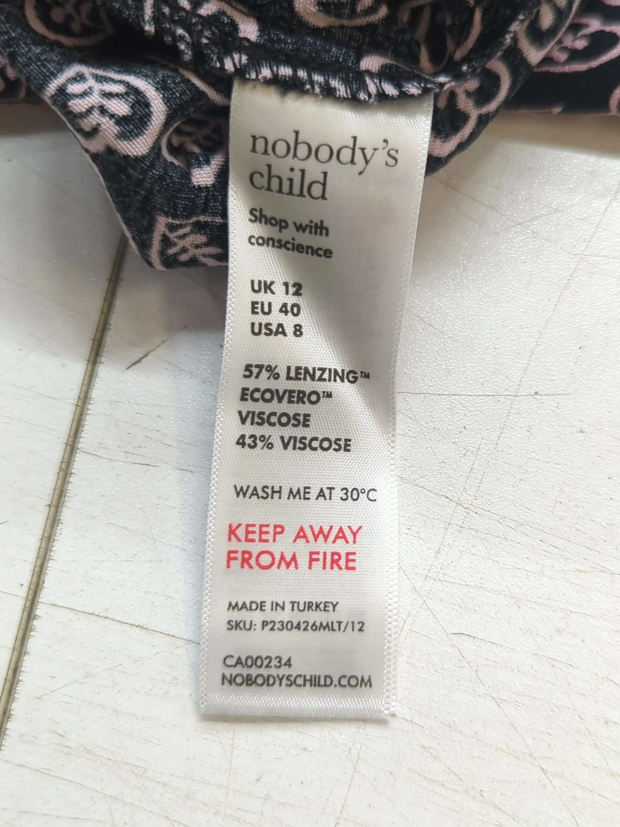 Nobody's Child Shirt Midi Dress UK12 in Black - Image 6